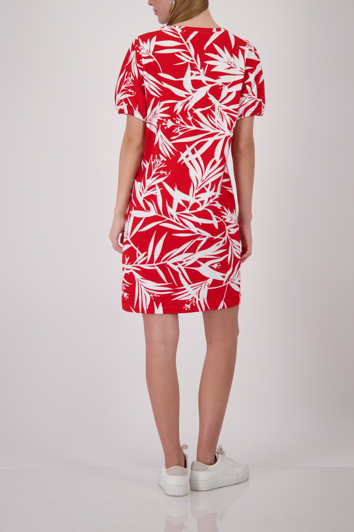 Monari Shirtkleid Kleid Blätter allover Regular fit mit Blättermuster