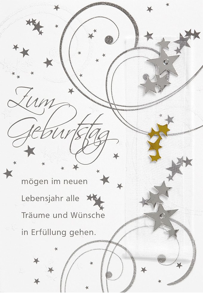 Grußkarten Geburtstag Glückwunschkarte im Format 115x17cm mit Umschlag uniq183