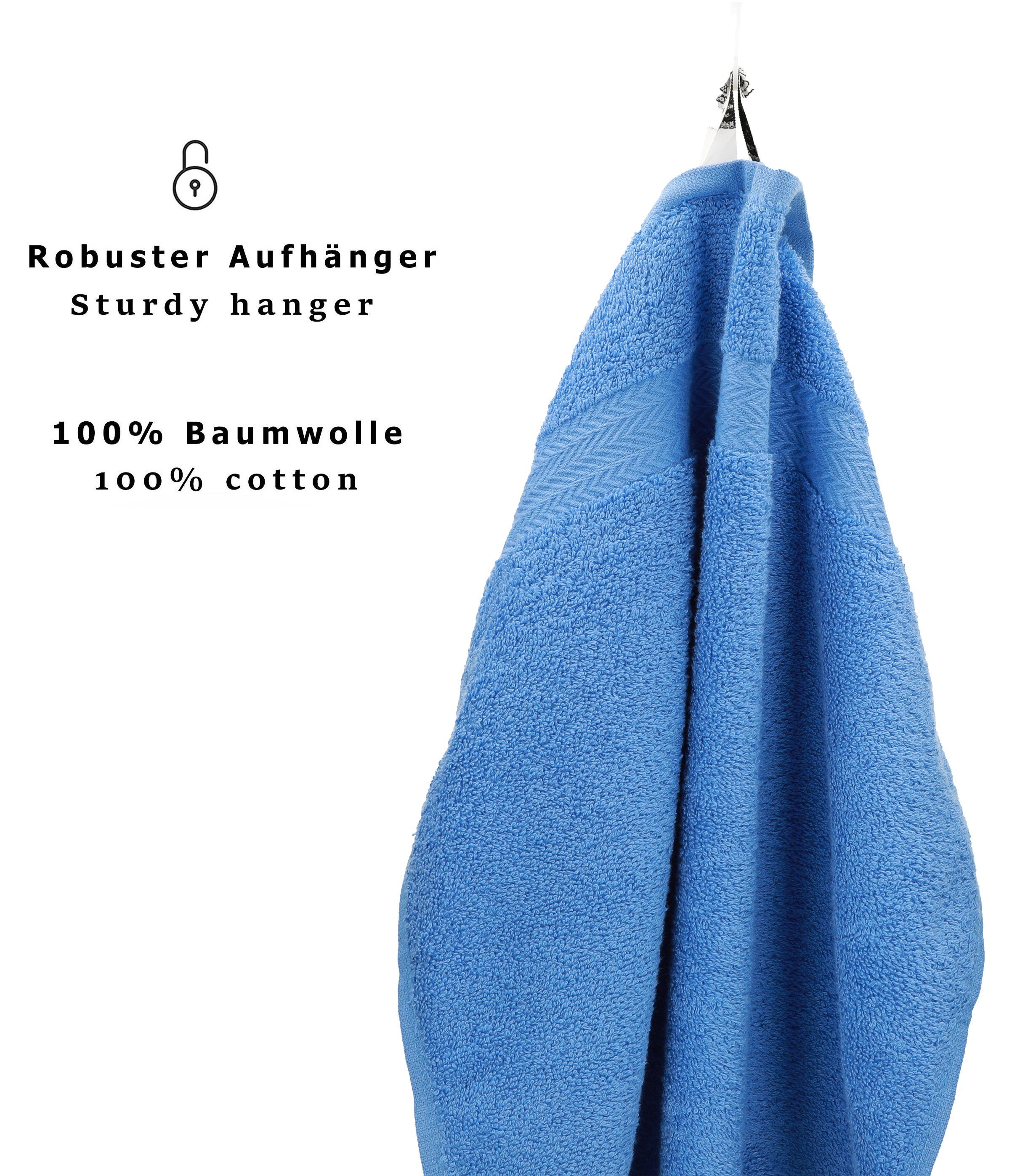 Handtuch-Set Handtücher-Set-100% 100% PREMIUM teiliges Betz Betz Baumwolle, Set Baumwolle, -6 Handtuch hellblau (6-tlg)