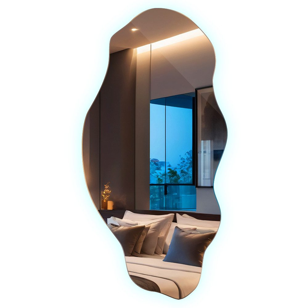 Tulup LED-Lichtspiegel Wandspiegel Dekorativer Moderner LED-Spiegel mit Unr günstig online kaufen