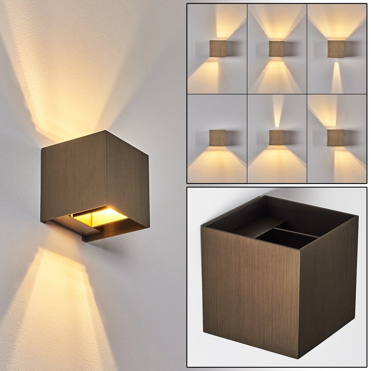 Wohn Strahler Up Zimmer verstellbar hofstein Wand Lampen & Flur Down Schlaf Wandleuchte