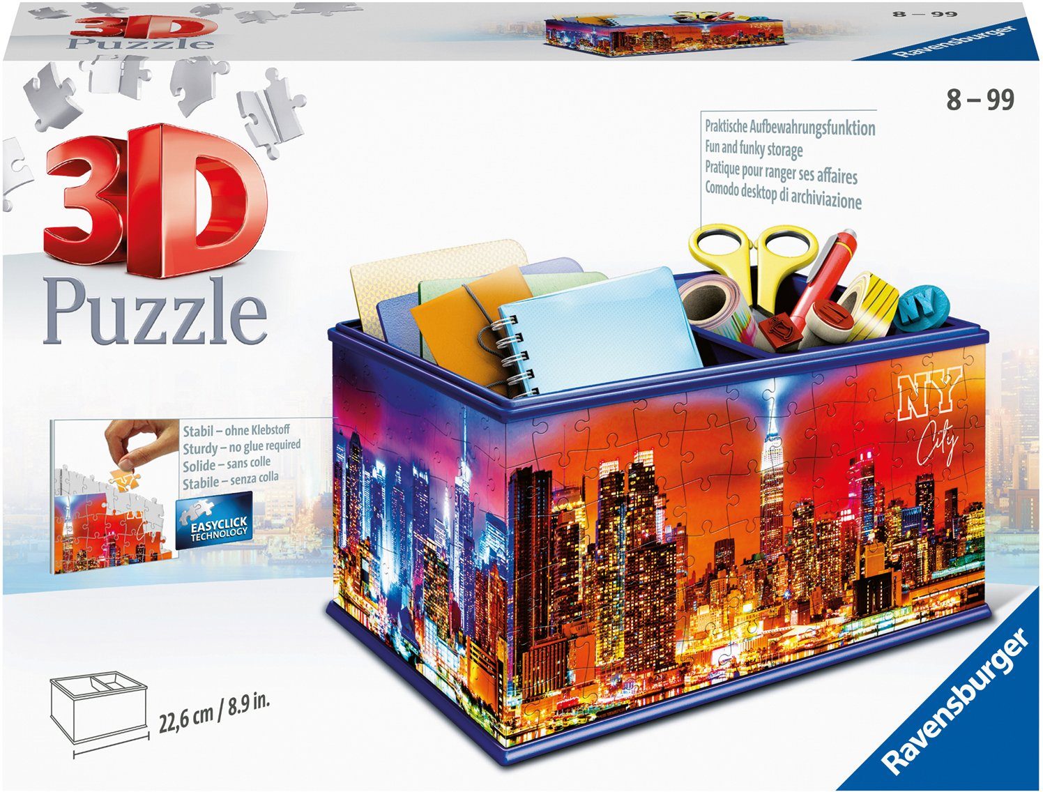 Image of Ravensburger 3D-Puzzle »Aufbewahrungsbox Skyline«, 216 Puzzleteile, Made in Europe, FSC® - schützt Wald - weltweit