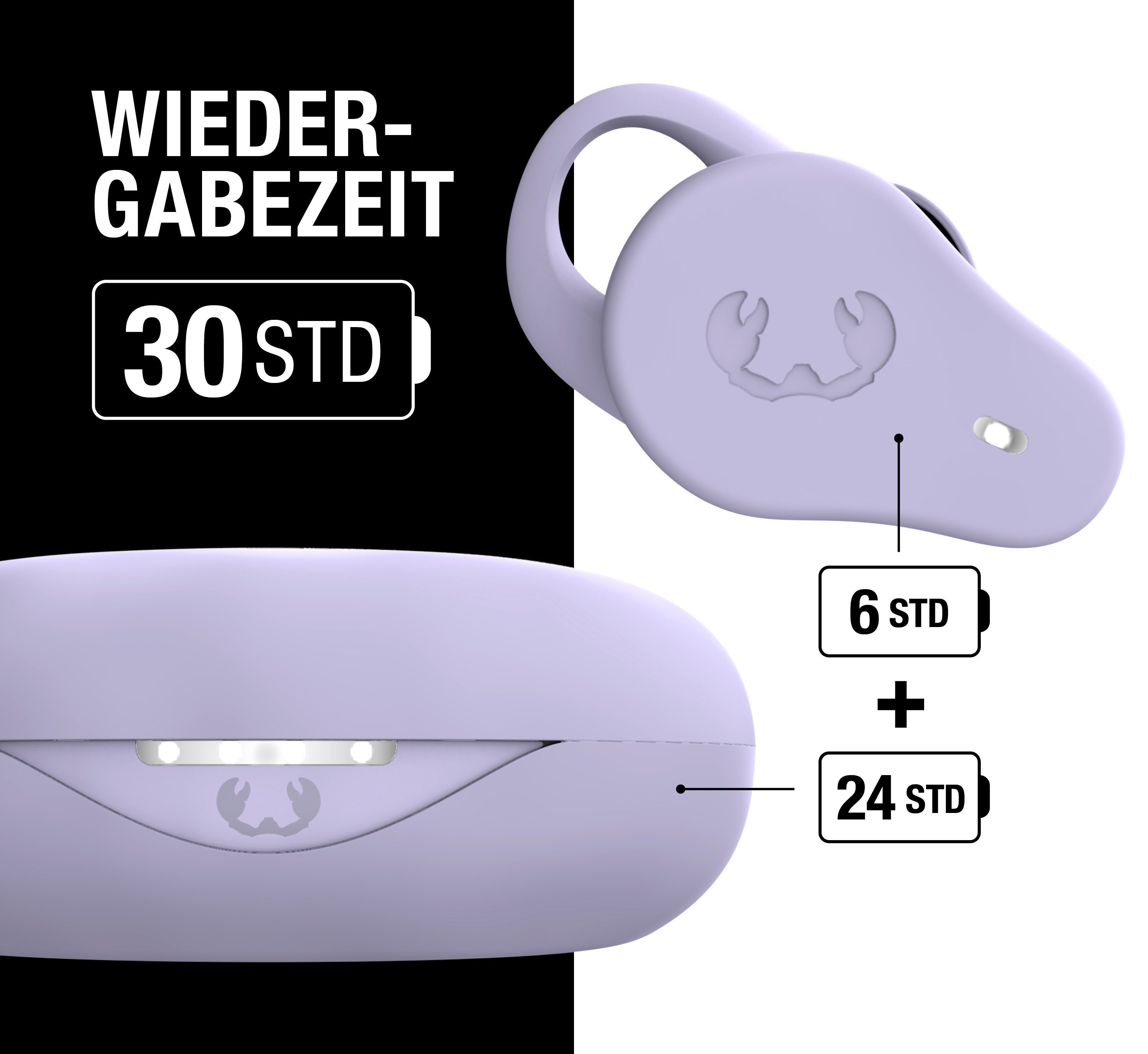 Fresh´n Rebel Twins Move Kopfhörer Wireless-Technologie, mit mit zu Dreamy True bis Bedienung, Batterie 30 Lilac (Kabelloses Hörerlebnis Intuitive Wiedergabezeit) Stunden Touch-Steuerung für Langlebige bequeme