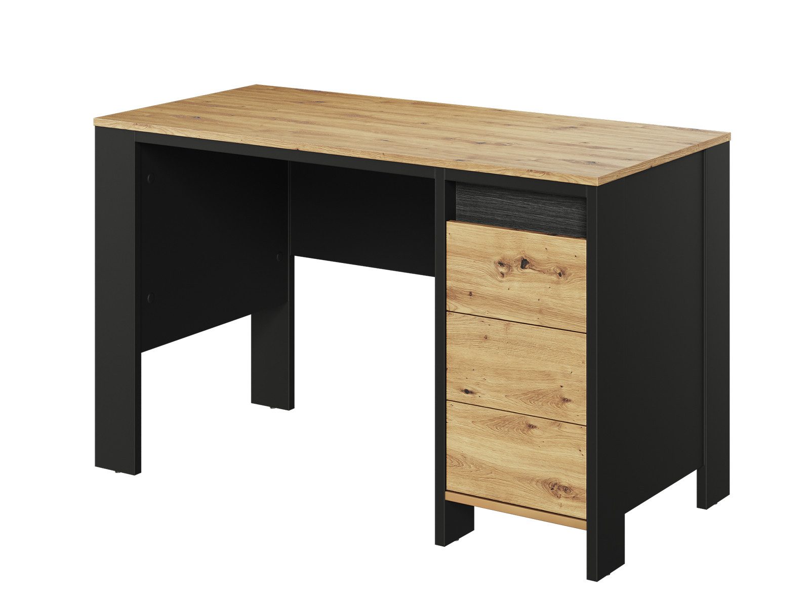 Compleo Schreibtisch mit Drehtür und Schublade LIMA Schreibtisch mit LED-Beleuchtung, Möbel für das Jugendzimmer