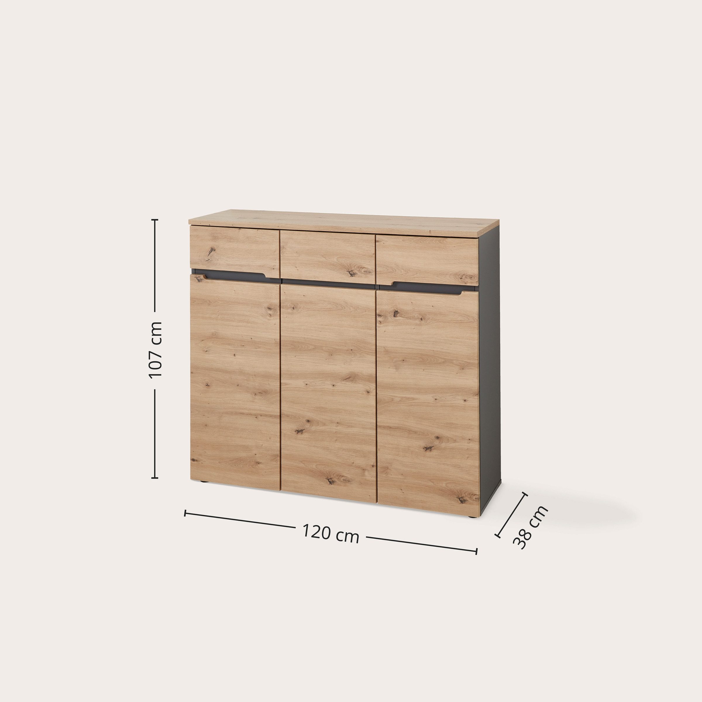Innostyle Schuhschrank 120 x 107 x 38 cm (B/H/T)