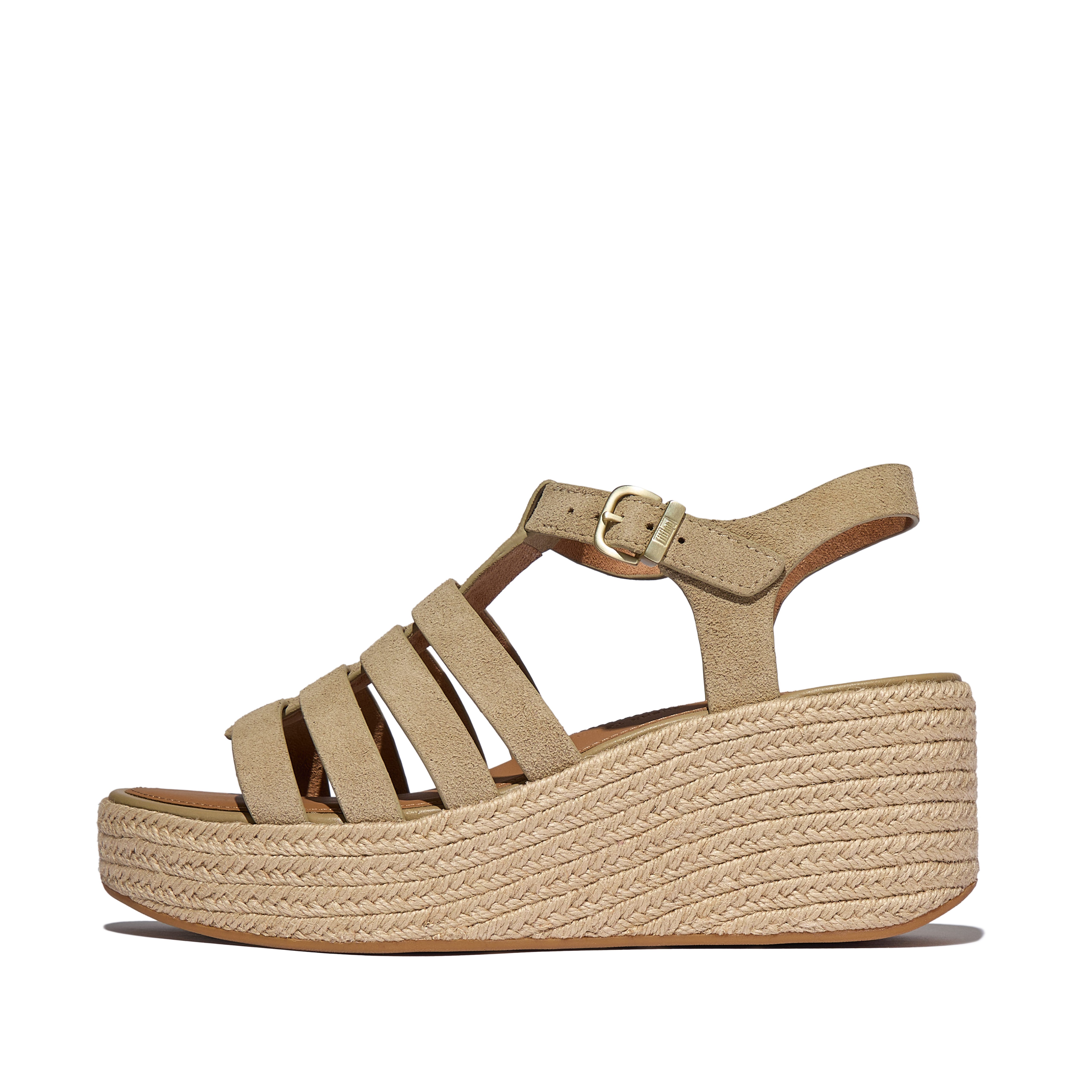 Fitflop PLATFFORMS ESPADR. SUEDE FISHERMAN WEDGE SANDALS Keilsandalette Plateau, Sandale, Sommerschuh mit verstellbaren Riemchen