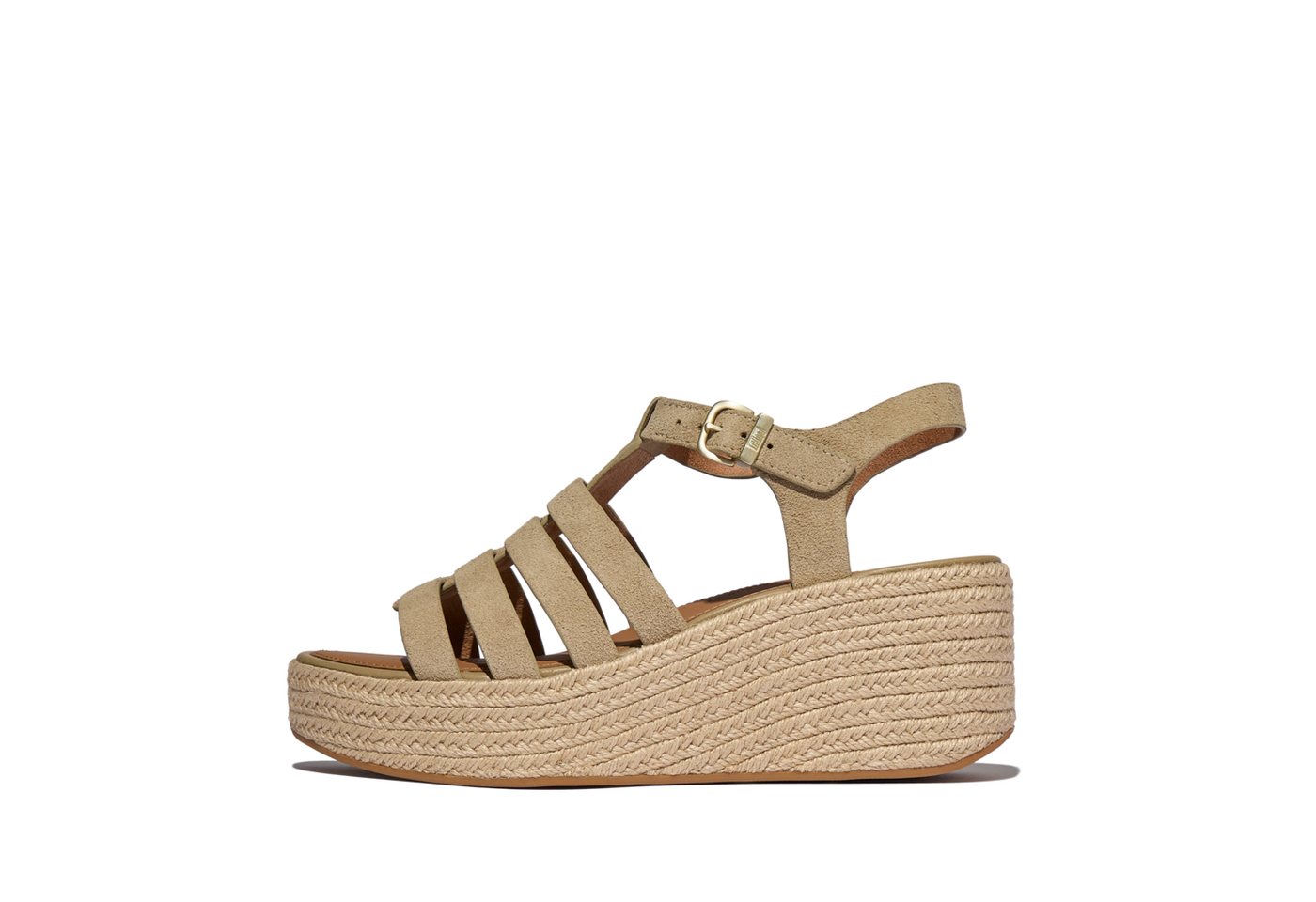 Fitflop PLATFFORMS ESPADR. SUEDE FISHERMAN WEDGE SANDALS Keilsandalette Plateau, Sandale, Sommerschuh mit verstellbaren Riemchen