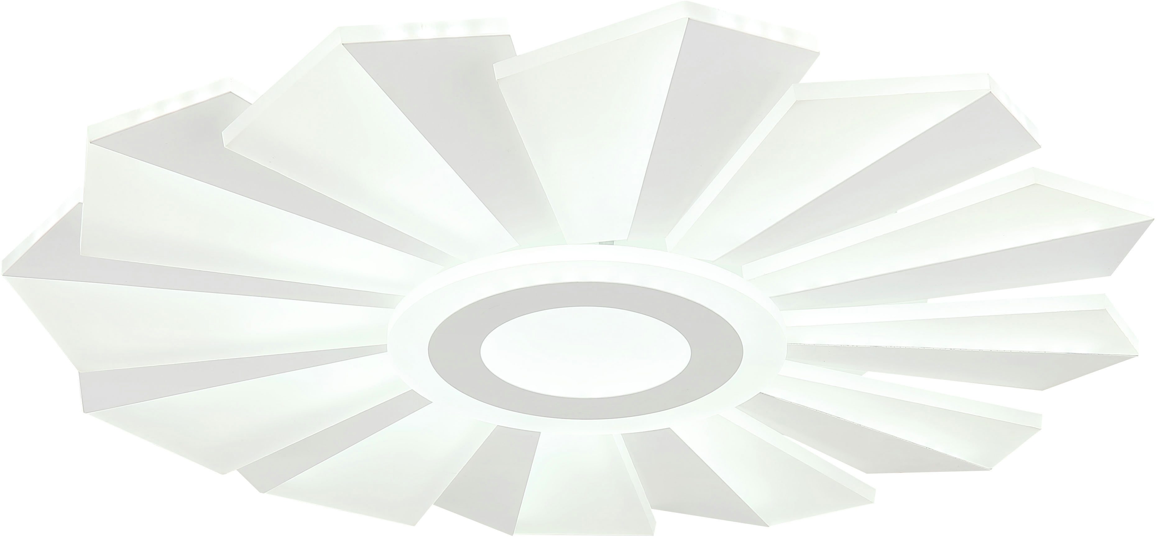 GLOBO LIGHTING LED Deckenleuchte ALWINA, Dimmfunktion, Memoryfunktion, Nachtlichtfunktion, Timerfunktion, mehrere Helligkeitsstufen, LED fest integriert, Deckenlampe/rund/Wohnzimmer/Schlafzimmer/modern