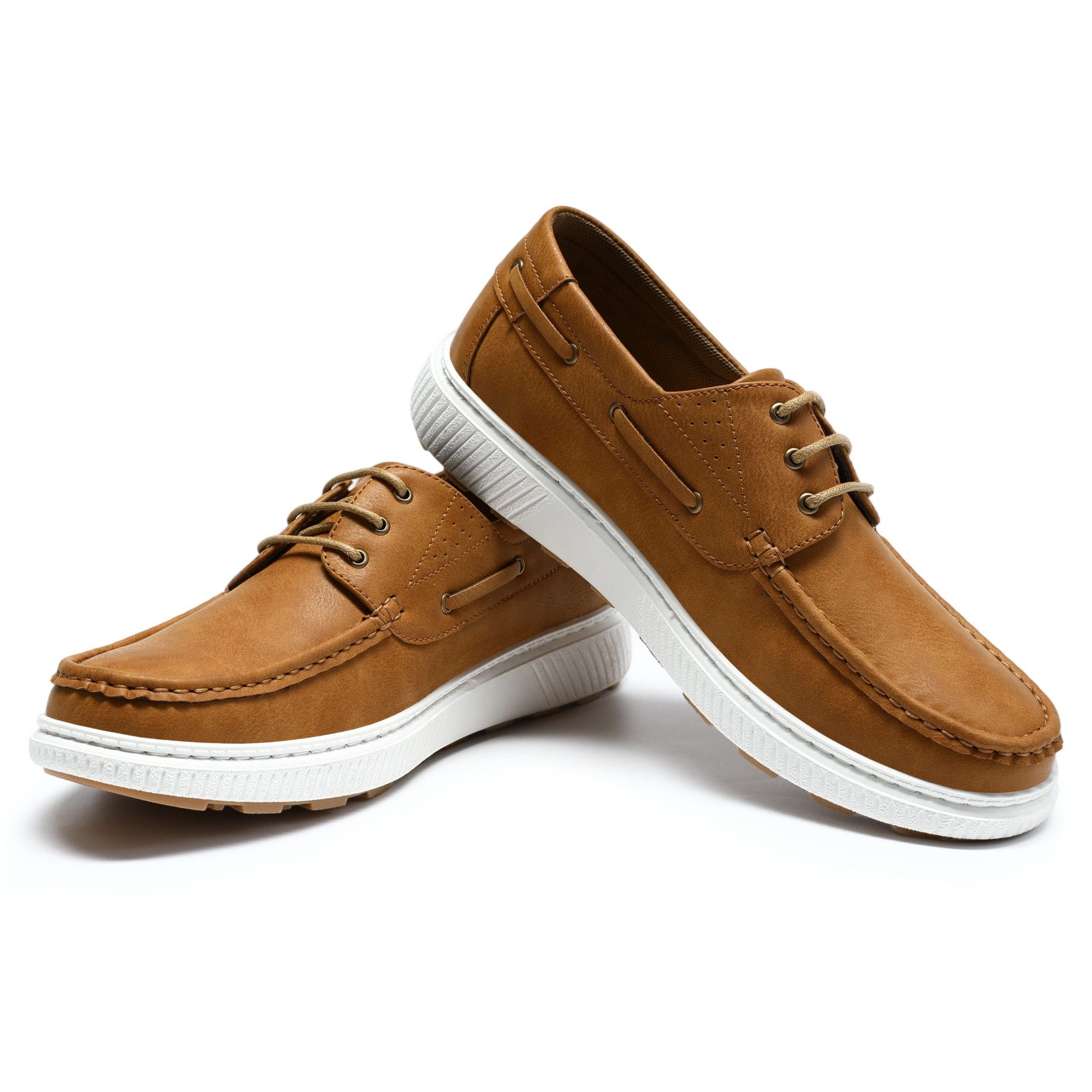 Allthemen Bootsschuh Herren elegante Mokassins Business Schnürschuhe