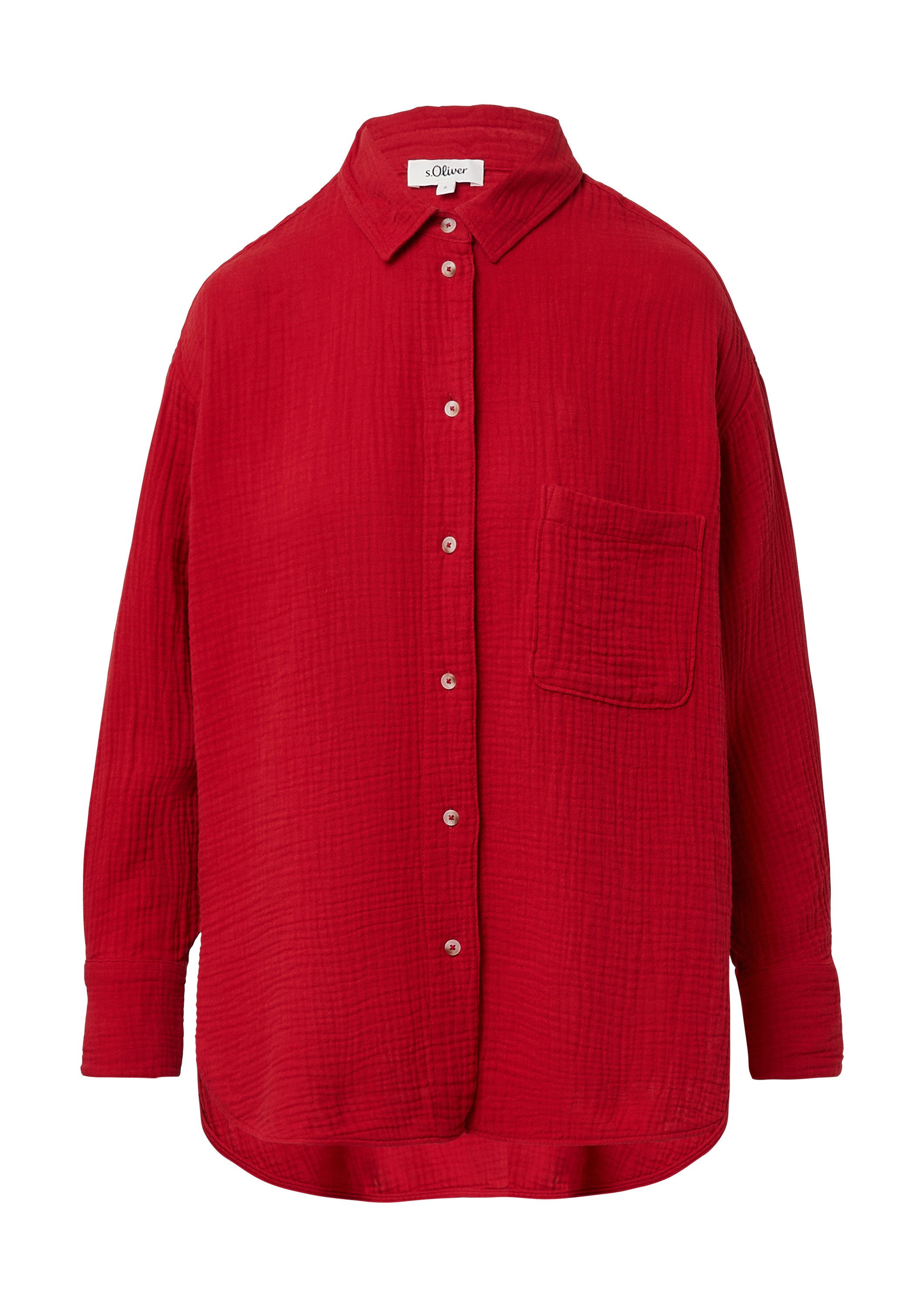s.Oliver Langarmbluse Bluse Oversized Bluse aus Musselin günstig online kaufen