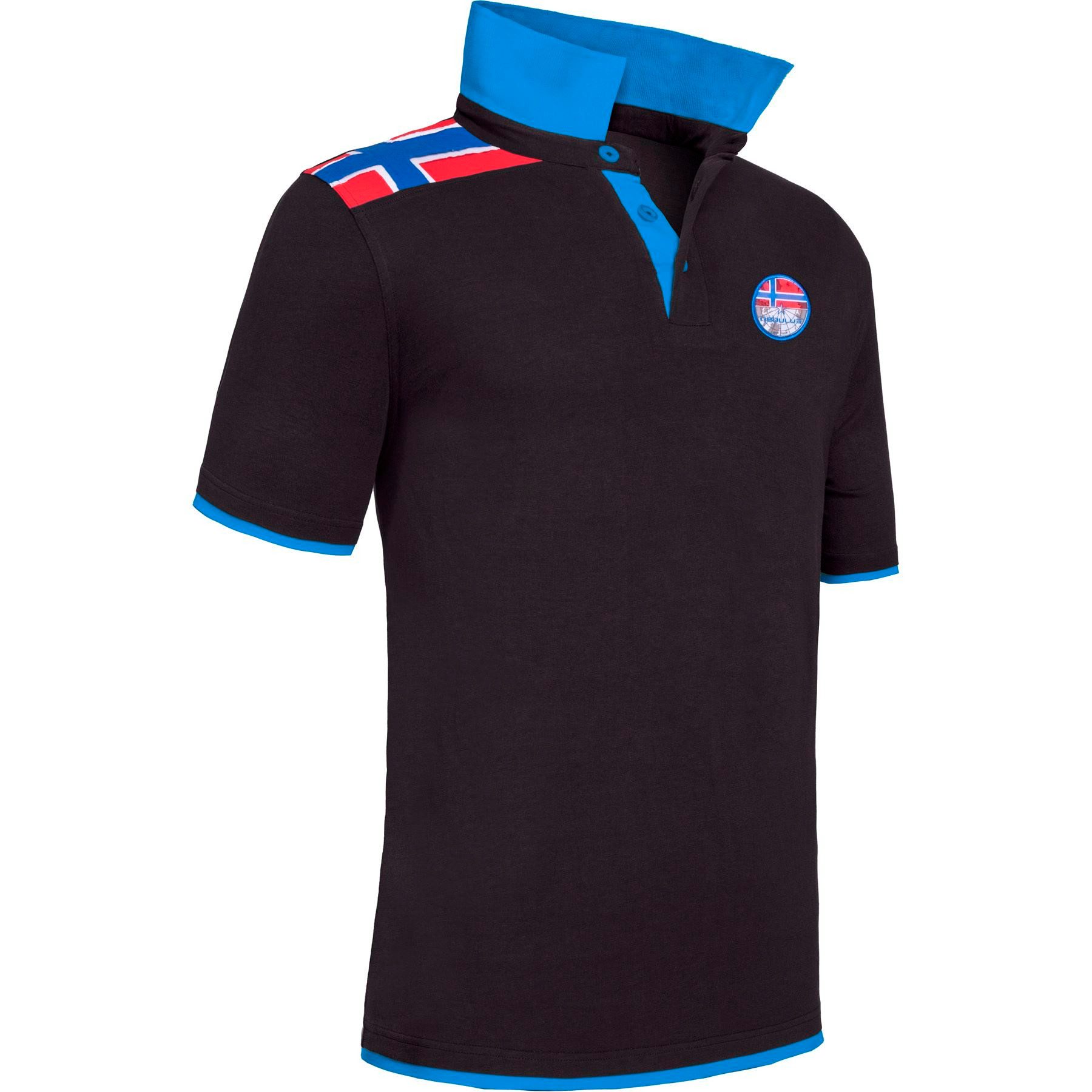 Nebulus Poloshirt NEBFLAG, P6881 - Herren, schwarz-kobalt, XXL