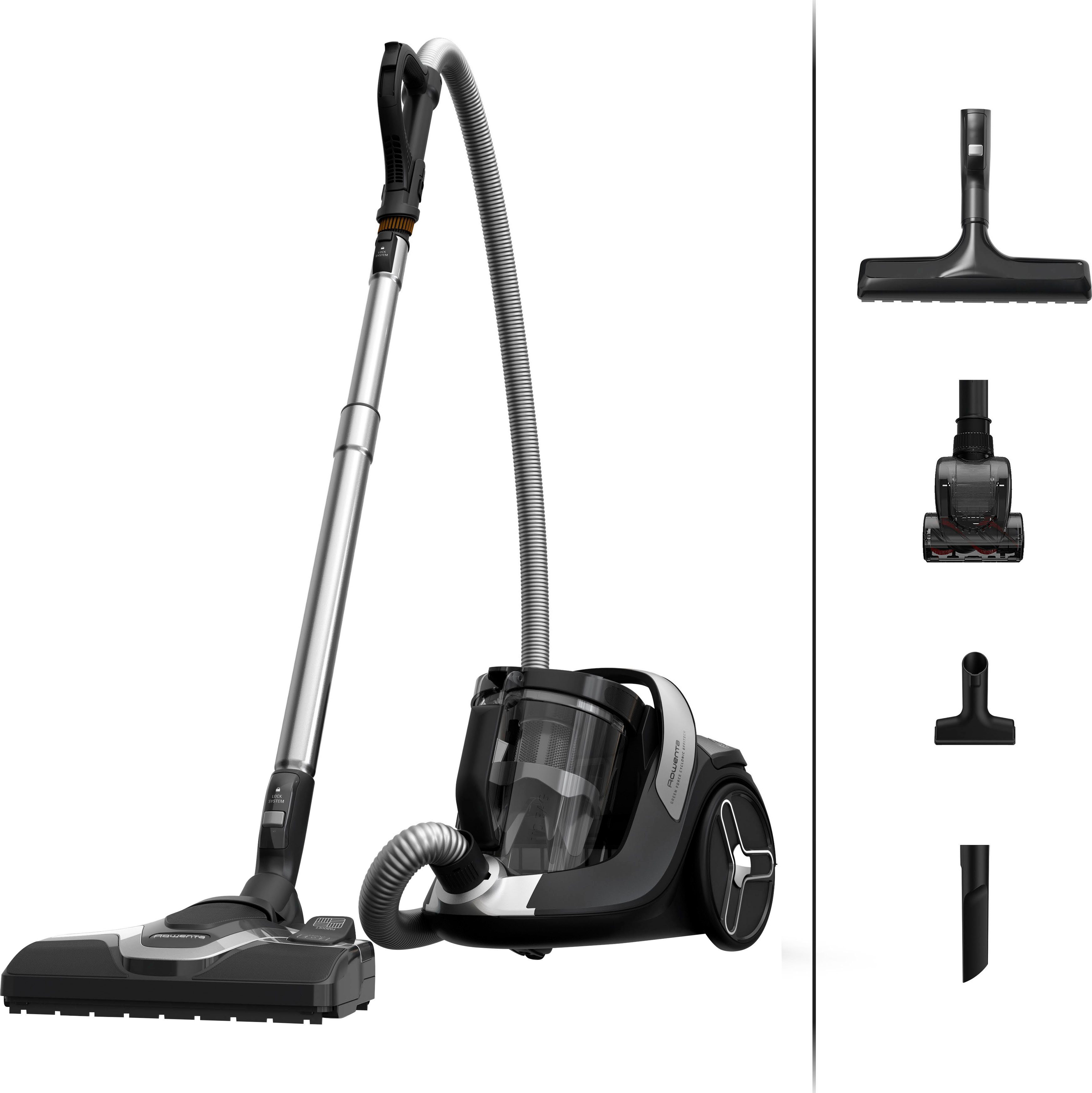 Rowenta Bodenstaubsauger RO7C66 Green Force Cyclonic Effitech, 500 W, beutellos