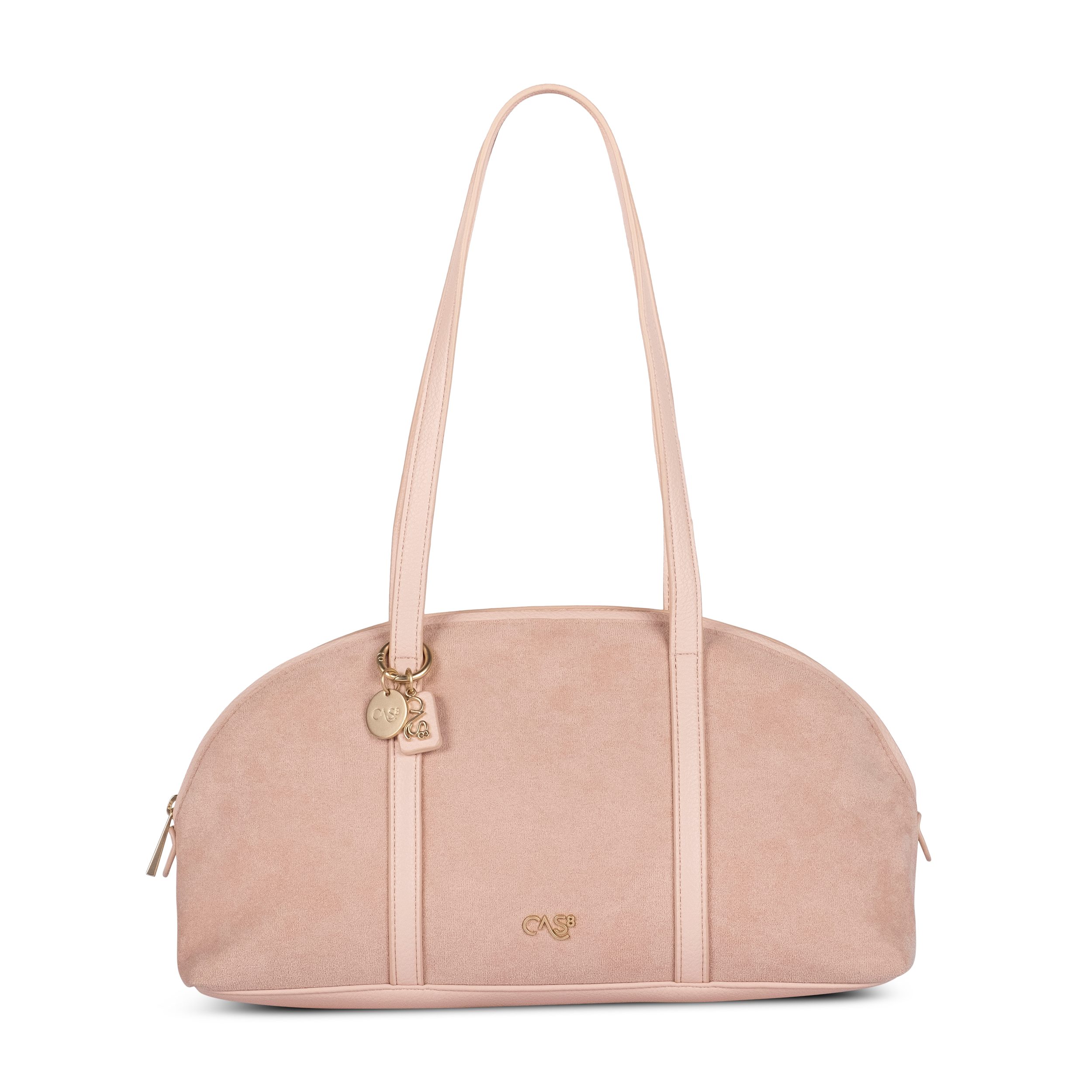 Cas8 Handtasche Rike 35590 A – Vegane Handtasche in Wildleder-Optik mit PU-Henkeln