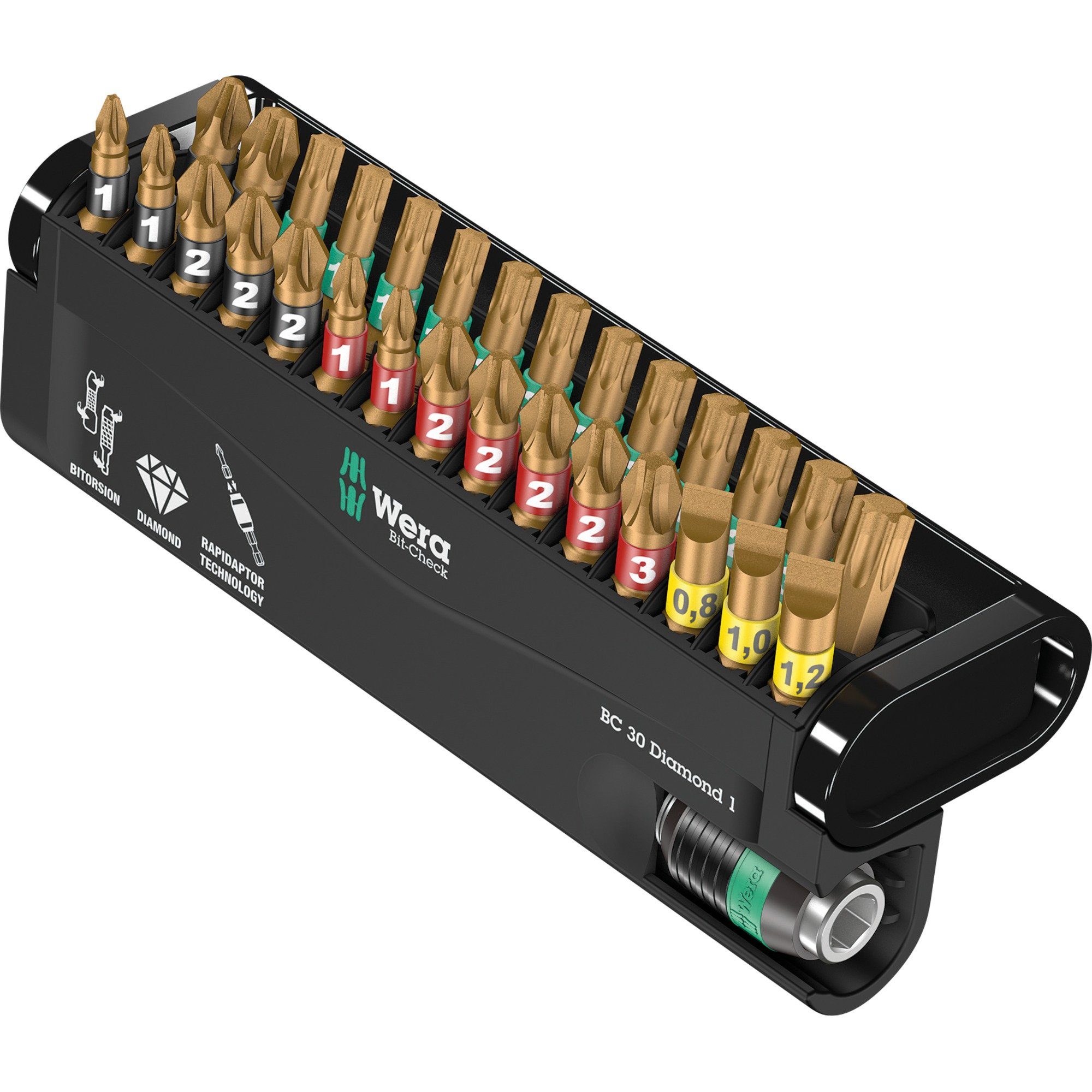 Bohrer- und Bitset Wera Bit-Satz Bit-Check 30 Diamond 1