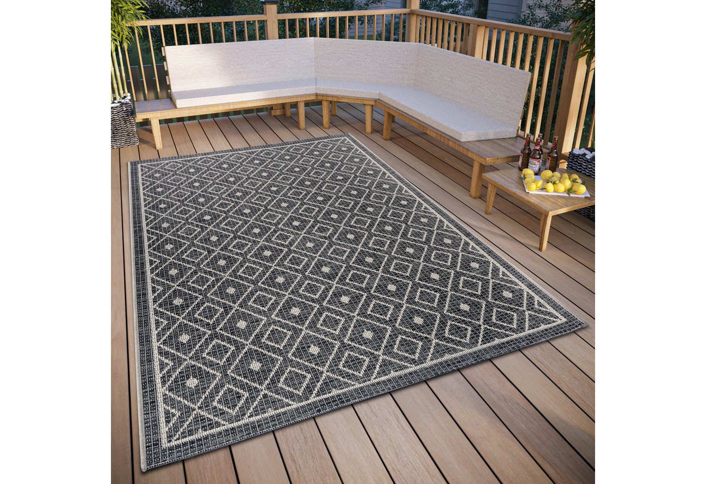 HANSE Home Teppich Lahal, rechteckig, Höhe: 6 mm, strapazierfähig, pflegeleicht, robust, In- und Outdoor, wetterfest