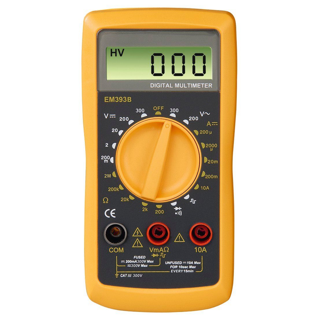 Hama Multimeter Digitalmultimeter zum Messen von Spannung, Strom und Widerstand, 300V – Bild 3 von 5