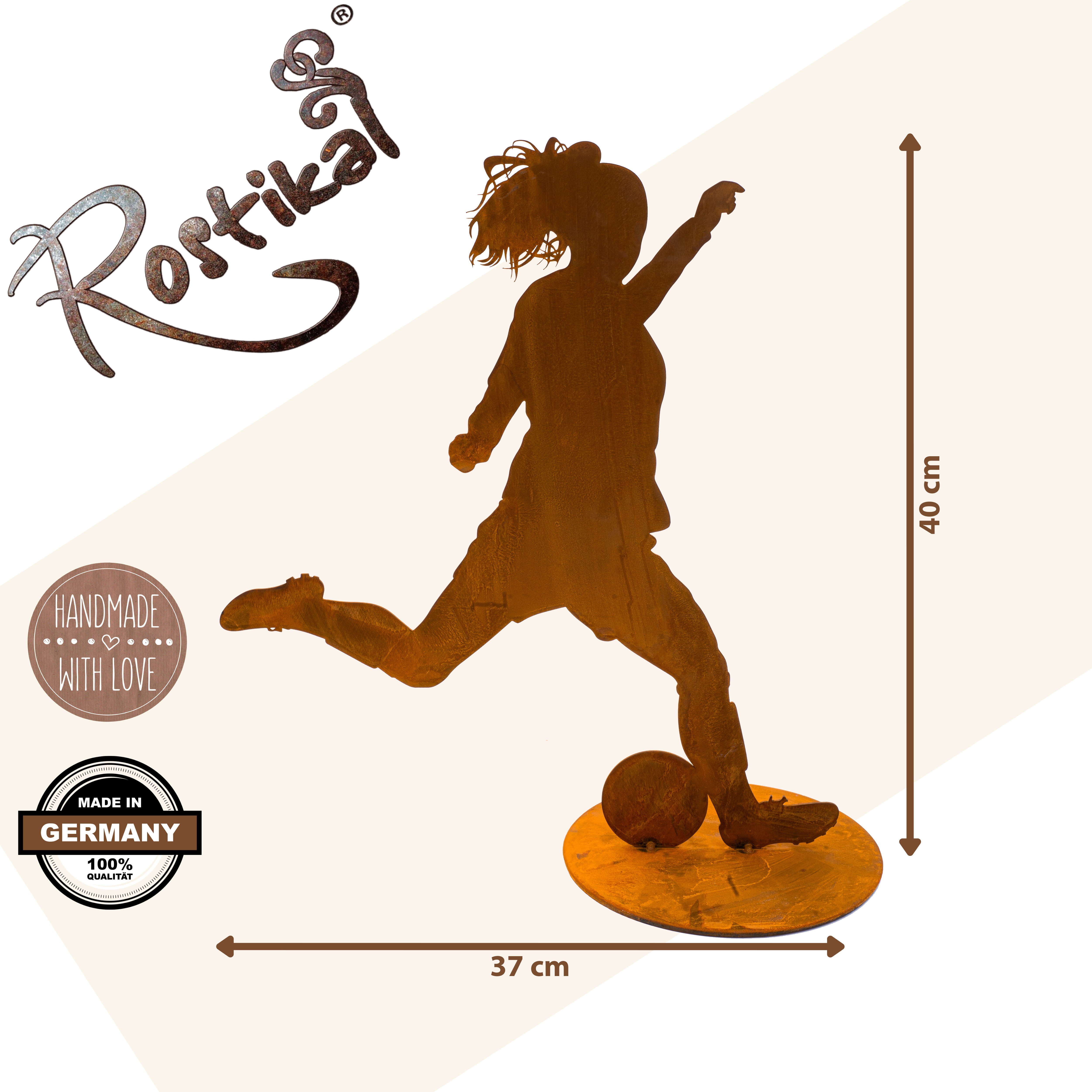 Rostikal Gartenfigur Fußball Dekofigur 40 cm günstig online kaufen