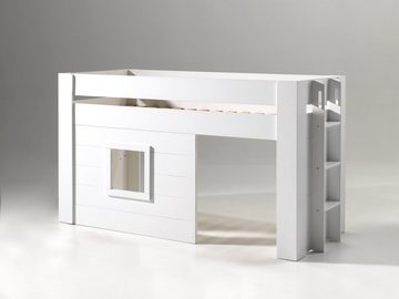 möbelando Spielbett NOAH, aus MDF in Weiß. Abmessungen (BxHxT) 215x120x96 cm