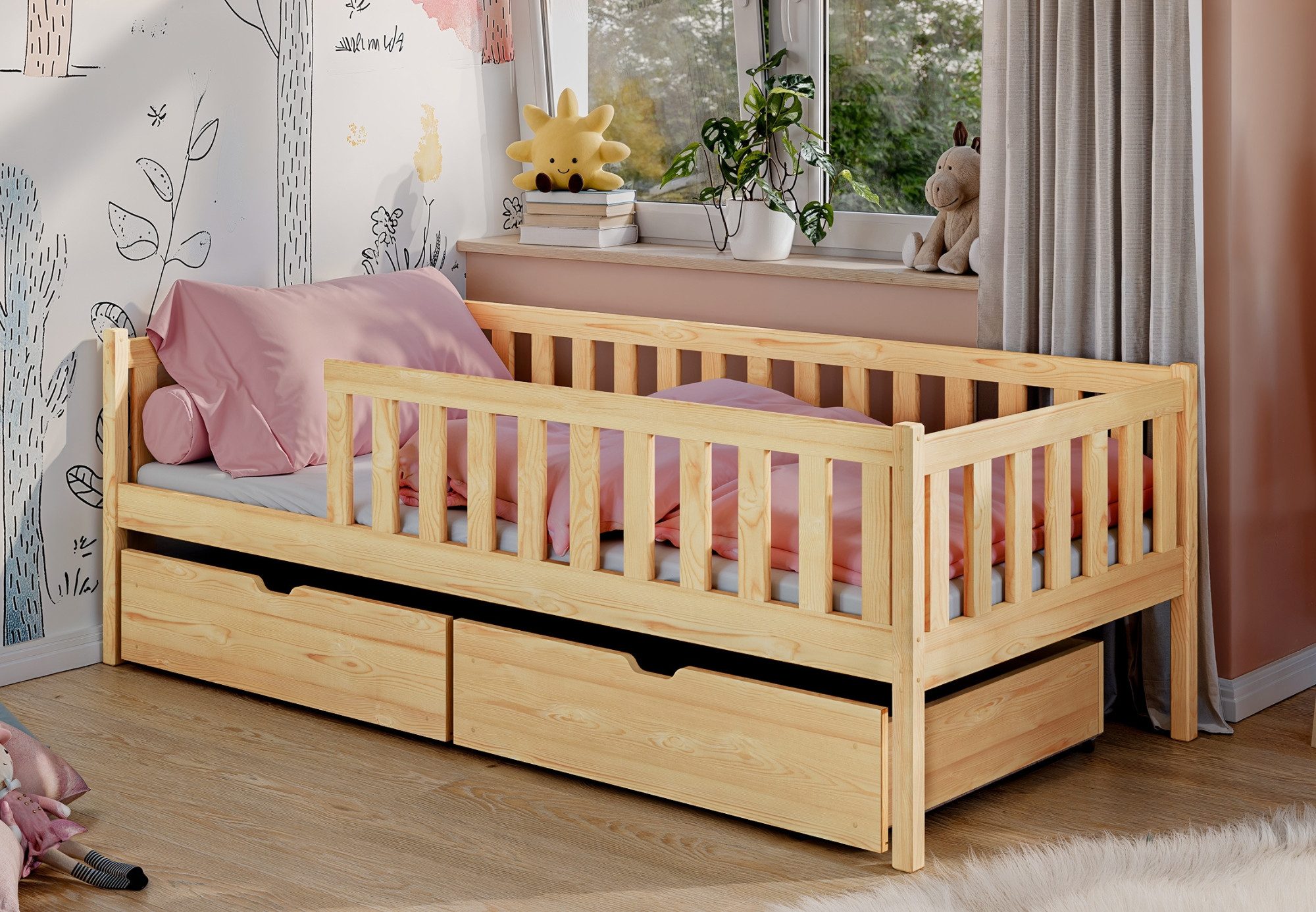 Kids Collective Kinderbett mit Rausfallschutz, Lattenrost günstig online kaufen