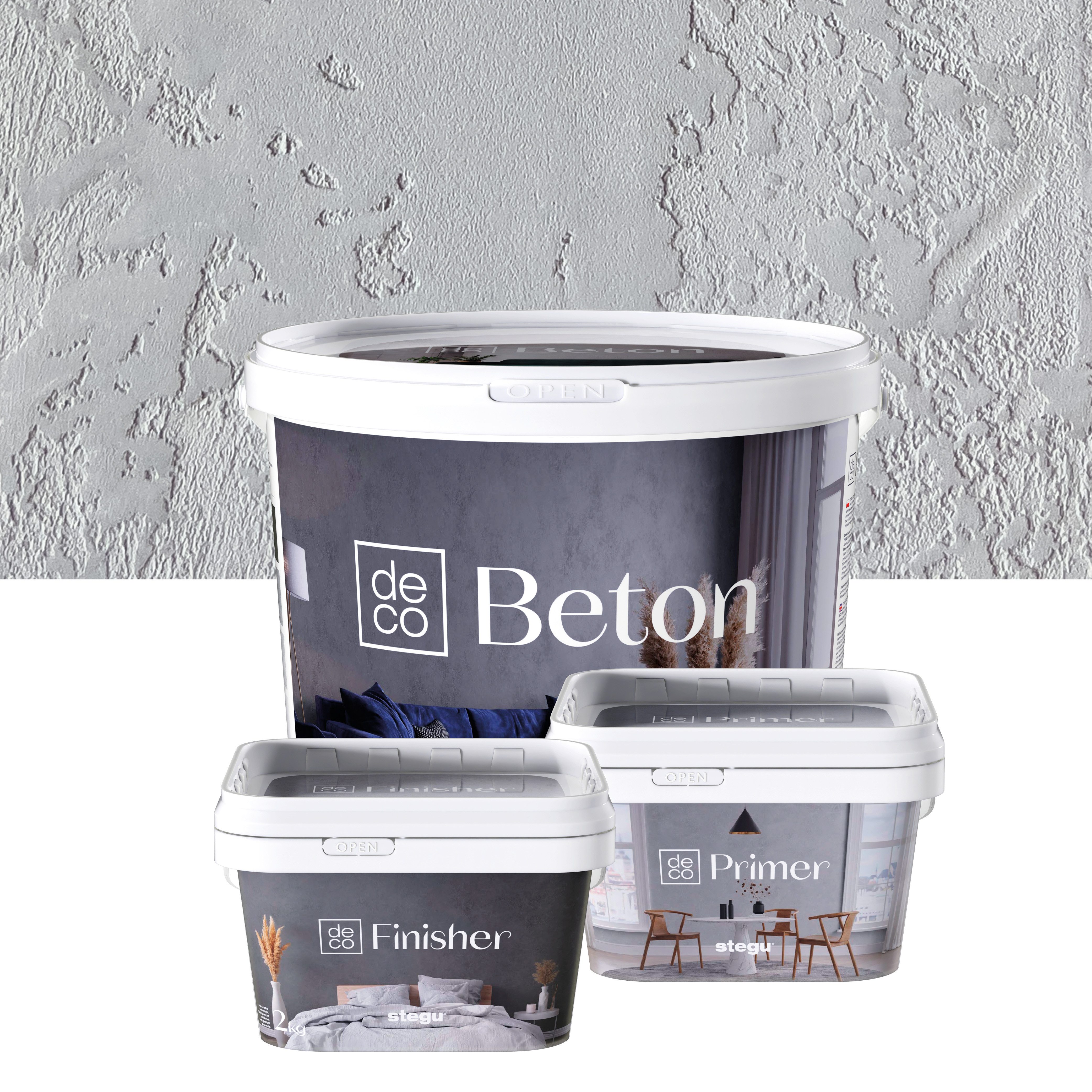 Stegu Baueimer Kunstharzputz DECO Beton set