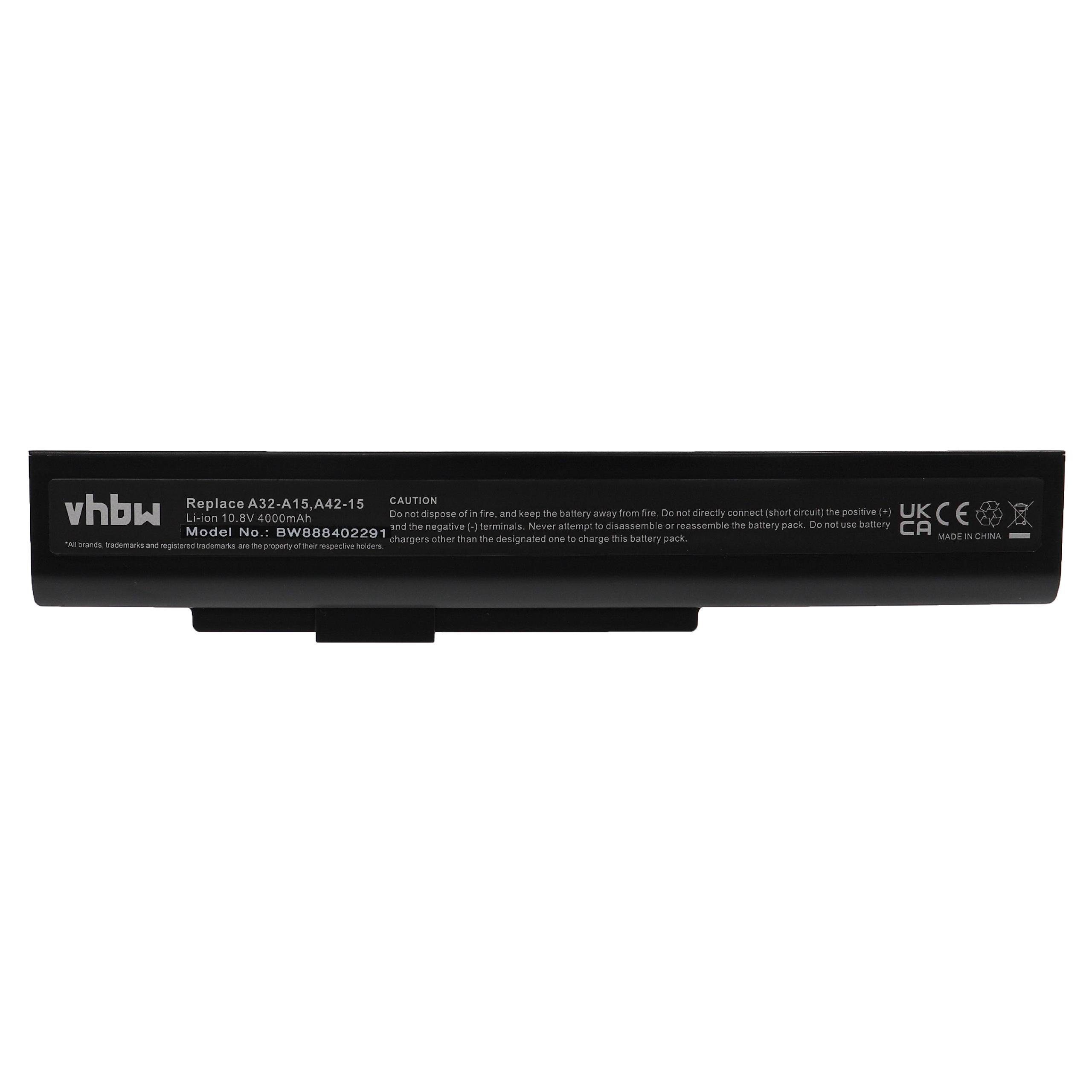 vhbw kompatibel mit Fujitsu Siemens LifeBook NH532 Laptop-Akku Li-Ion 4000 mAh (10,8 V)