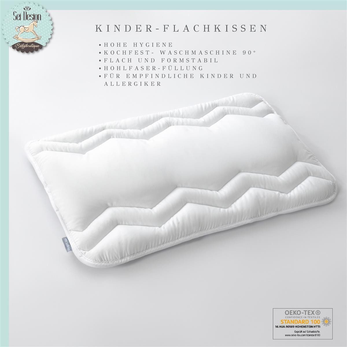 SEI Design Kinderbettdecke + Microfaserkissen Nordic 100x135 + 40x60, Kochfest – Bild 5 von 5