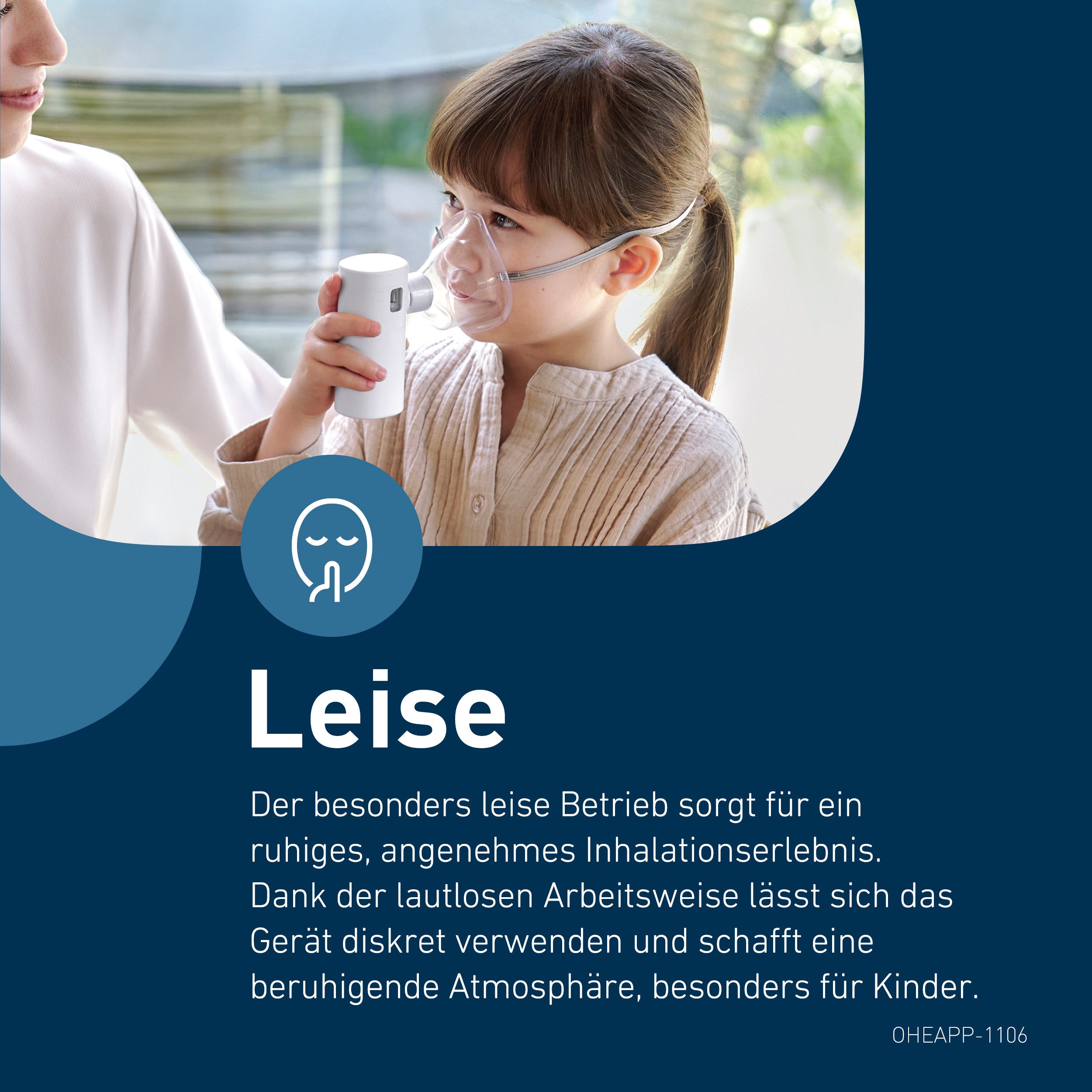 Omron Inhalationsgerät MicroAir Move, besonders leise, für zu Hause und unterwegs, tragbar, für Erwachsene und Kinder ab 6 Monaten, einfach, effizient, wiederau – Bild 4 von 5