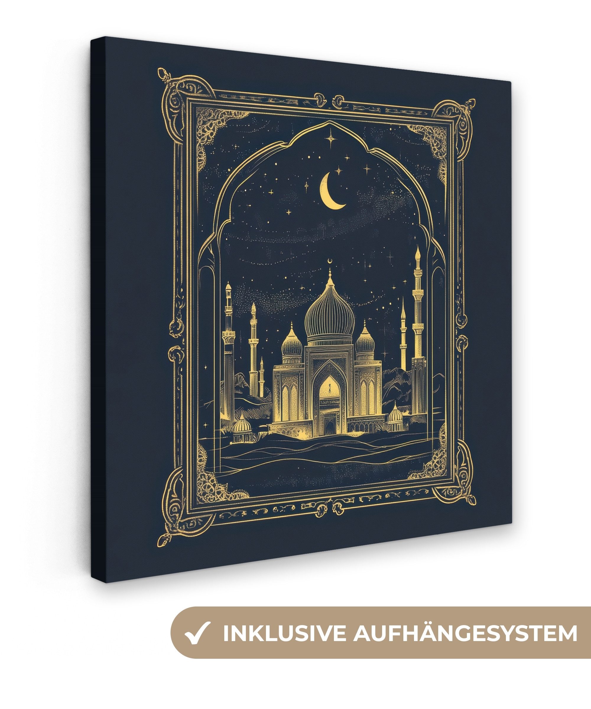 OneMillionCanvasses® Leinwandbild Moschee - Islam - Gold - Ramadan - Islami günstig online kaufen