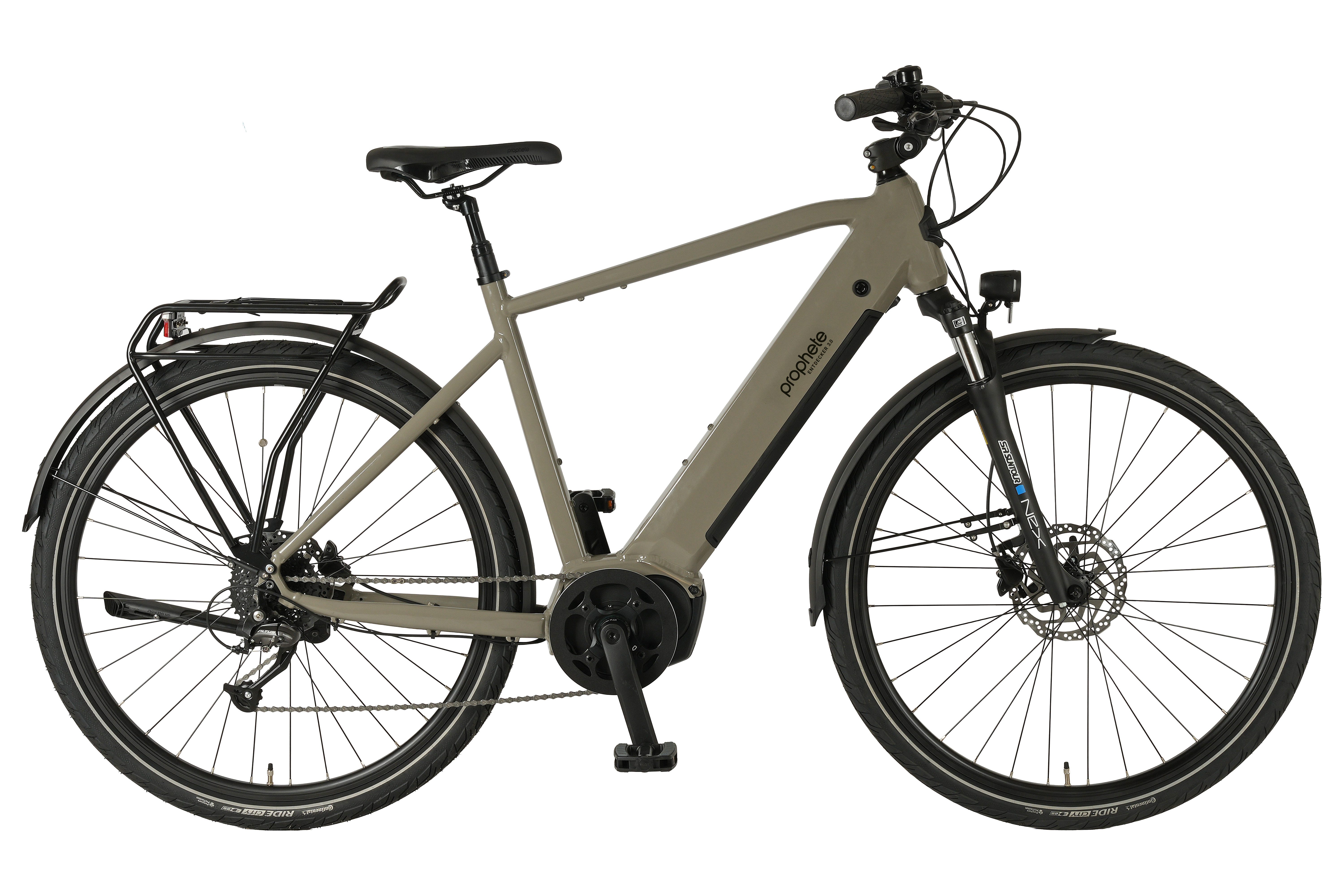 Prophete E-Bike Trekkingrad Entdecker 3.0, 9 Gang Shimano, Kettenschaltung, Mittelmotor, 360 Wh