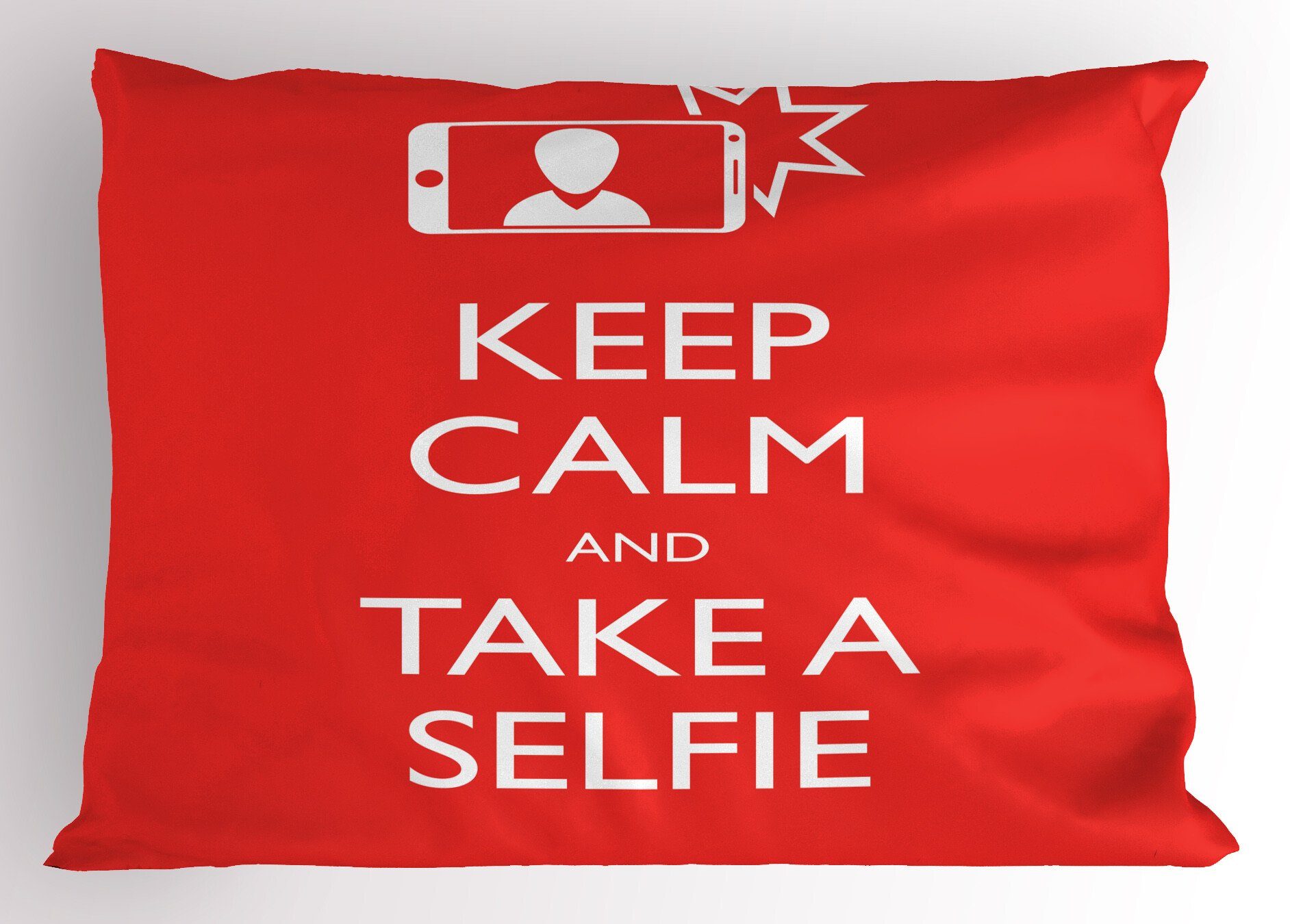 Ruhe Selfie und Abakuhaus Stück), Kissenbezüge Gedruckter Standard einen (1 Dekorativer King Halten machen Sie Size Sie meme Kissenbezug,