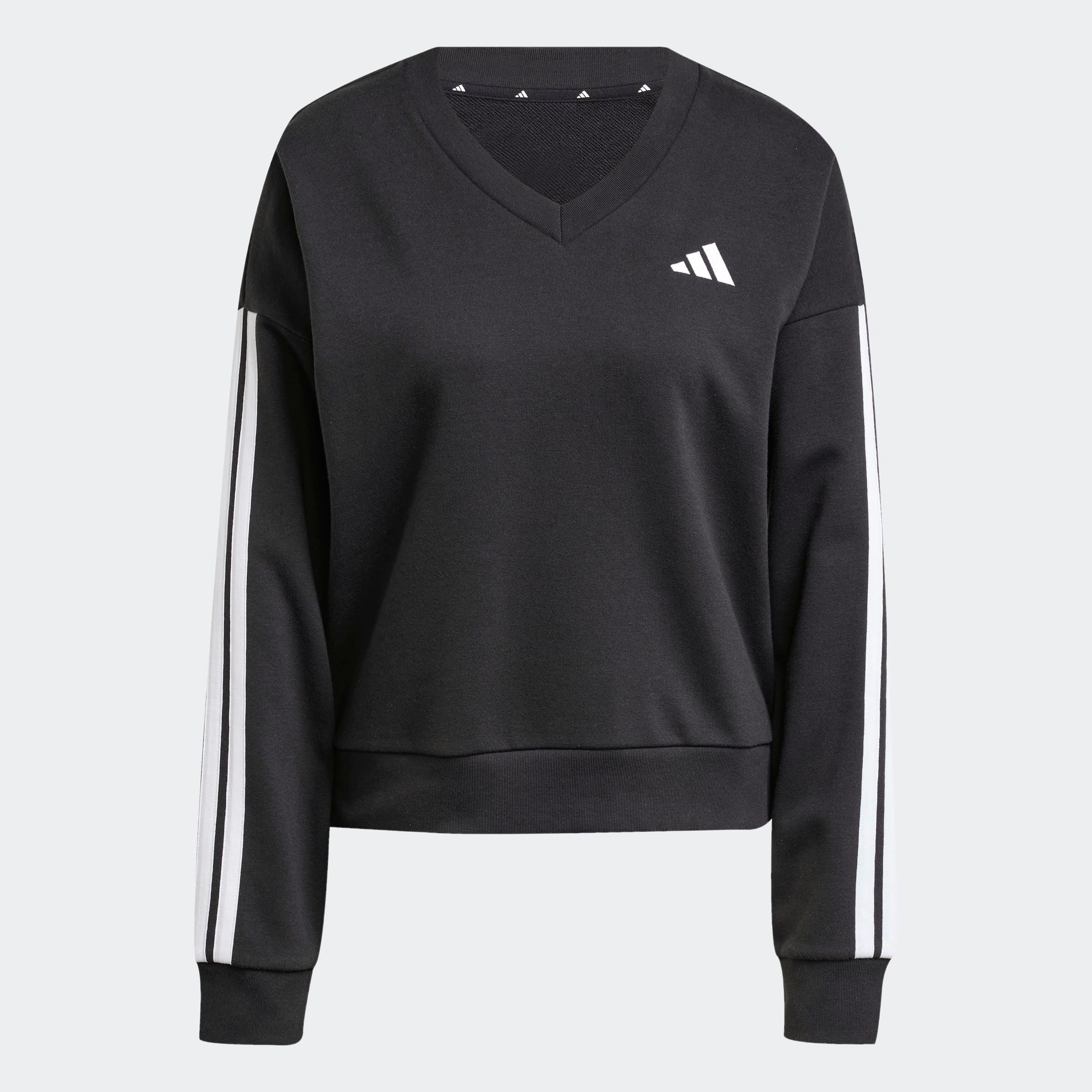 Sweatshirt ESSENTIALS 3-STREIFEN FRENCH TERRY V-AUSSCHNITT