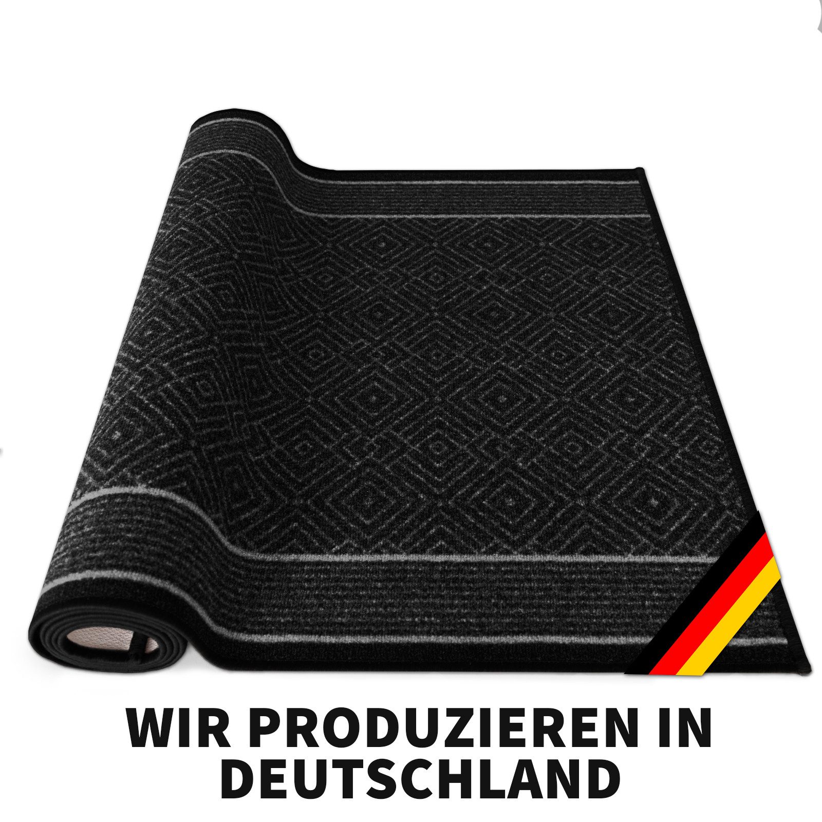 Karat Teppich Läufer Olymp, Modernes Rauten-Design, günstig online kaufen