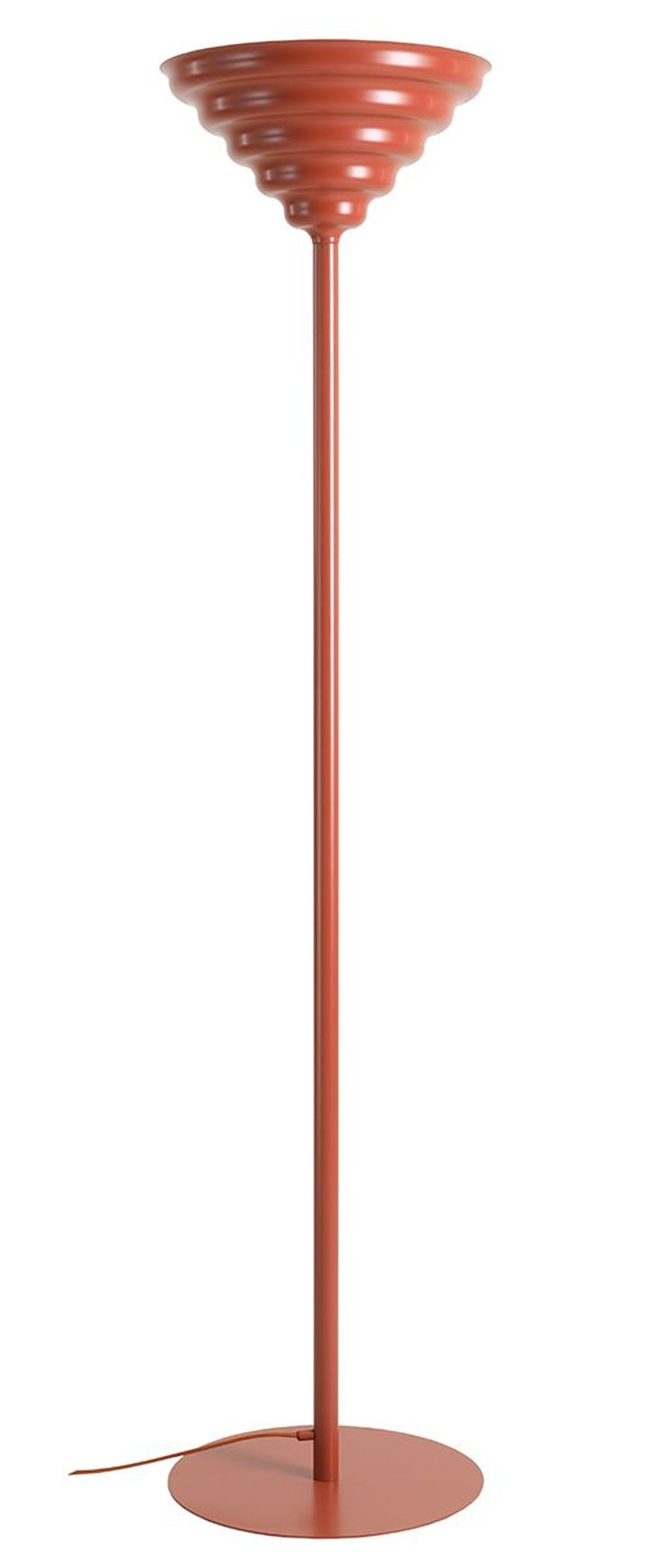 Licht-Erlebnisse Stehlampe NAREN, Glas Metall G9 155 cm Ziegelrot rund Modern Stehlampe