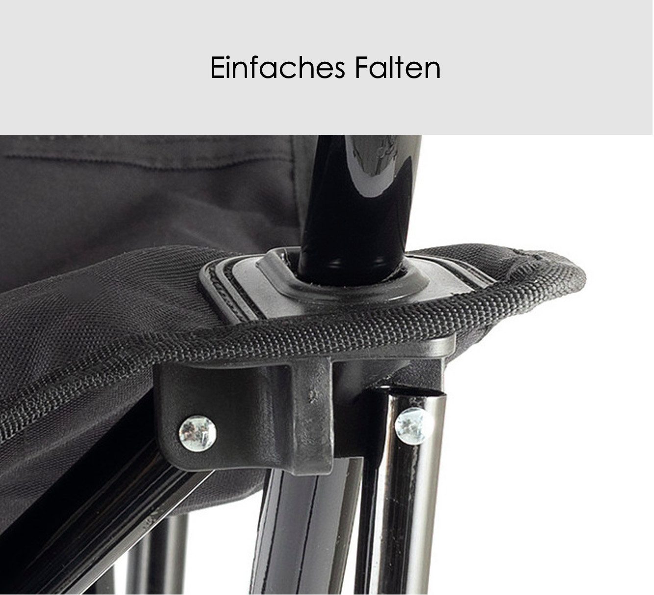 HomeBee 4-Fußstuhl Campingstuhl Klappstuhl Anglerstuhl faltbar (Campingstuhl faltbar mit verstellbarer Rückenlehne, 1 St), mit Kühltasche und Getränkehalter bis – Bild 5 von 5