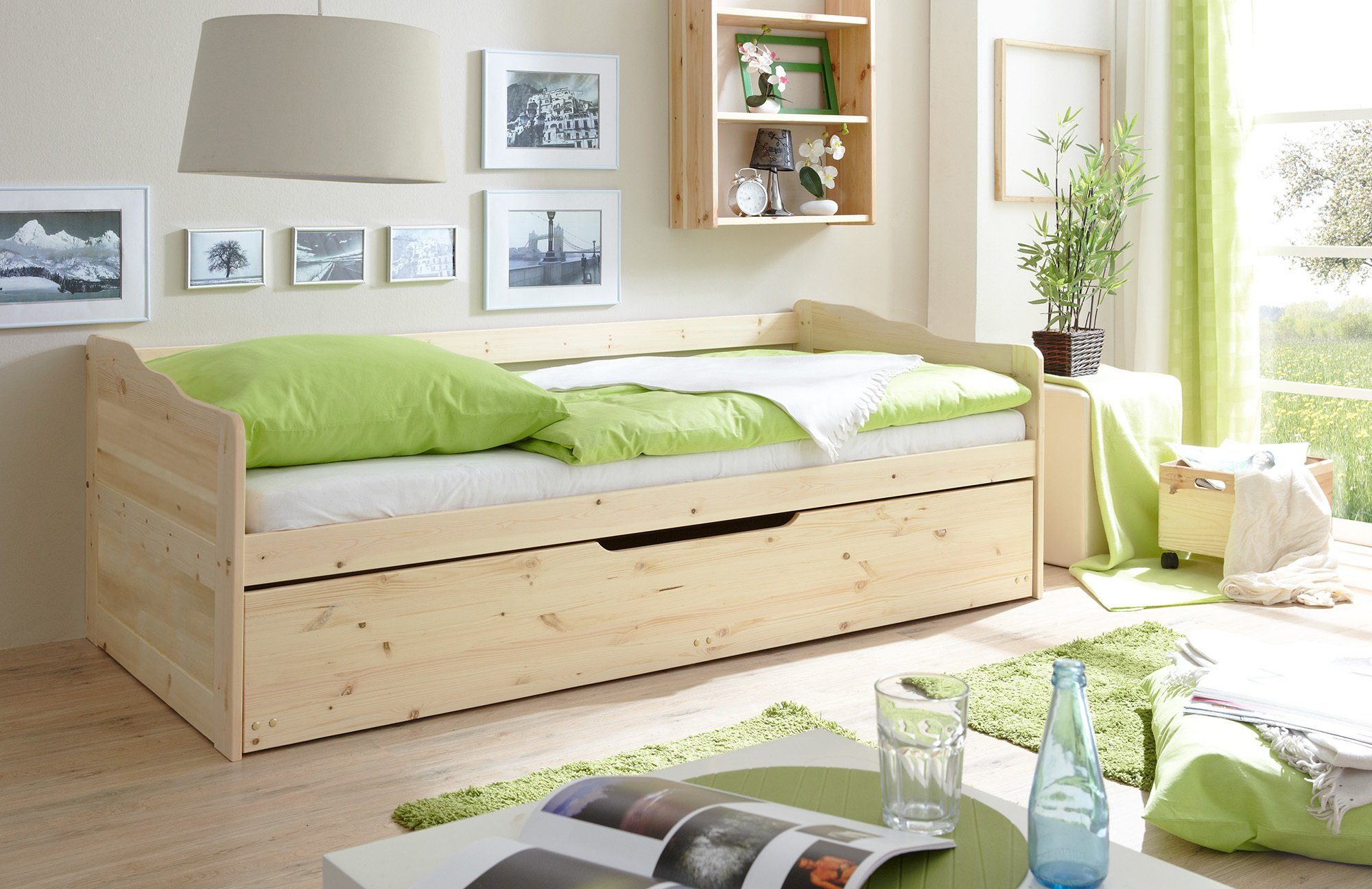 Ticaa Funktionsbett Sofabett Marianne Kiefer Natur günstig online kaufen