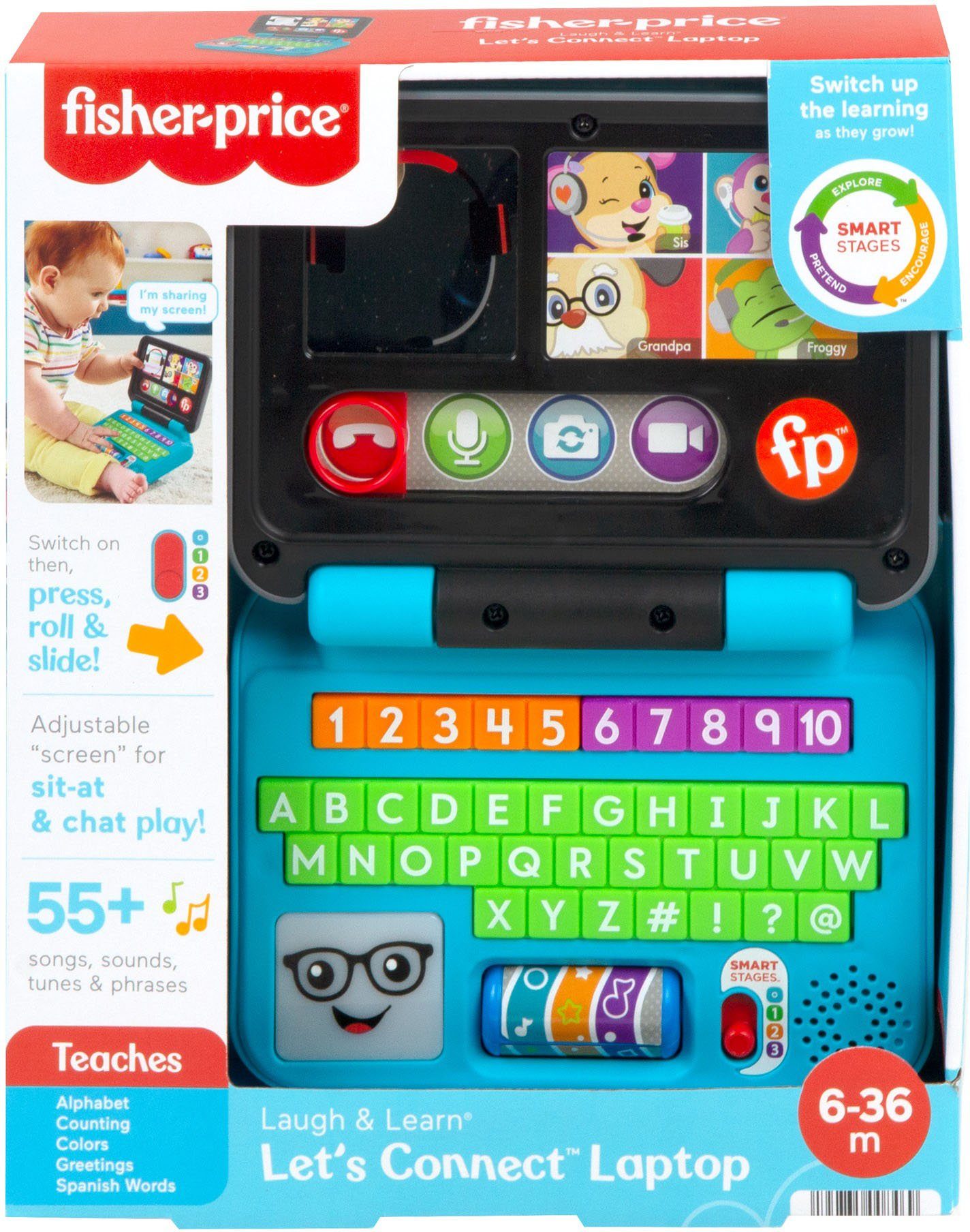 Fisher-Price® Kindercomputer Lernspaß Laptop, mit Licht und Musik