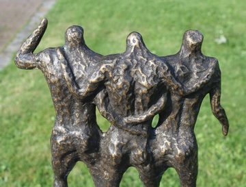 Bronzeskulpturen Skulptur Bronzefigur Moderne Figur drei Männer aus Bronze