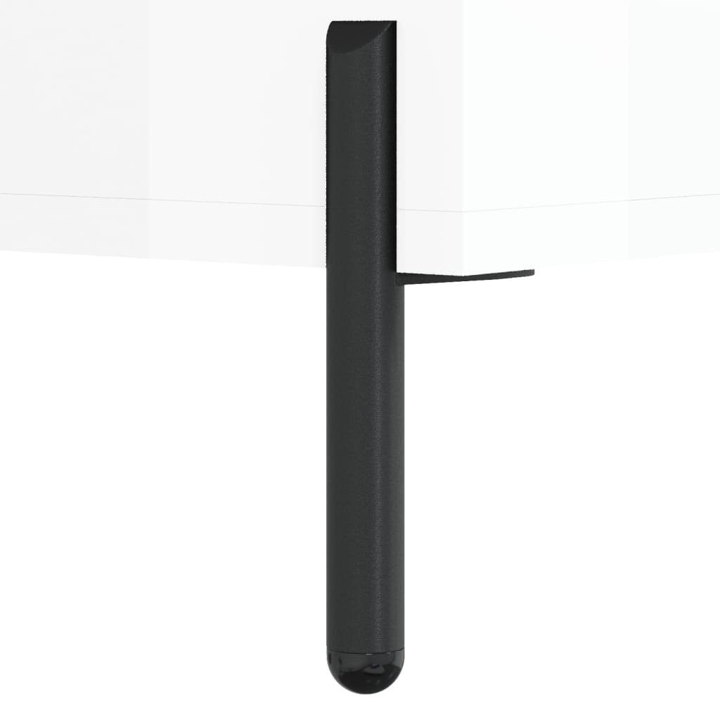 Schreibtisch Hochglanz-Weiß Holzwerkstoff furnicato 140x50x75 cm