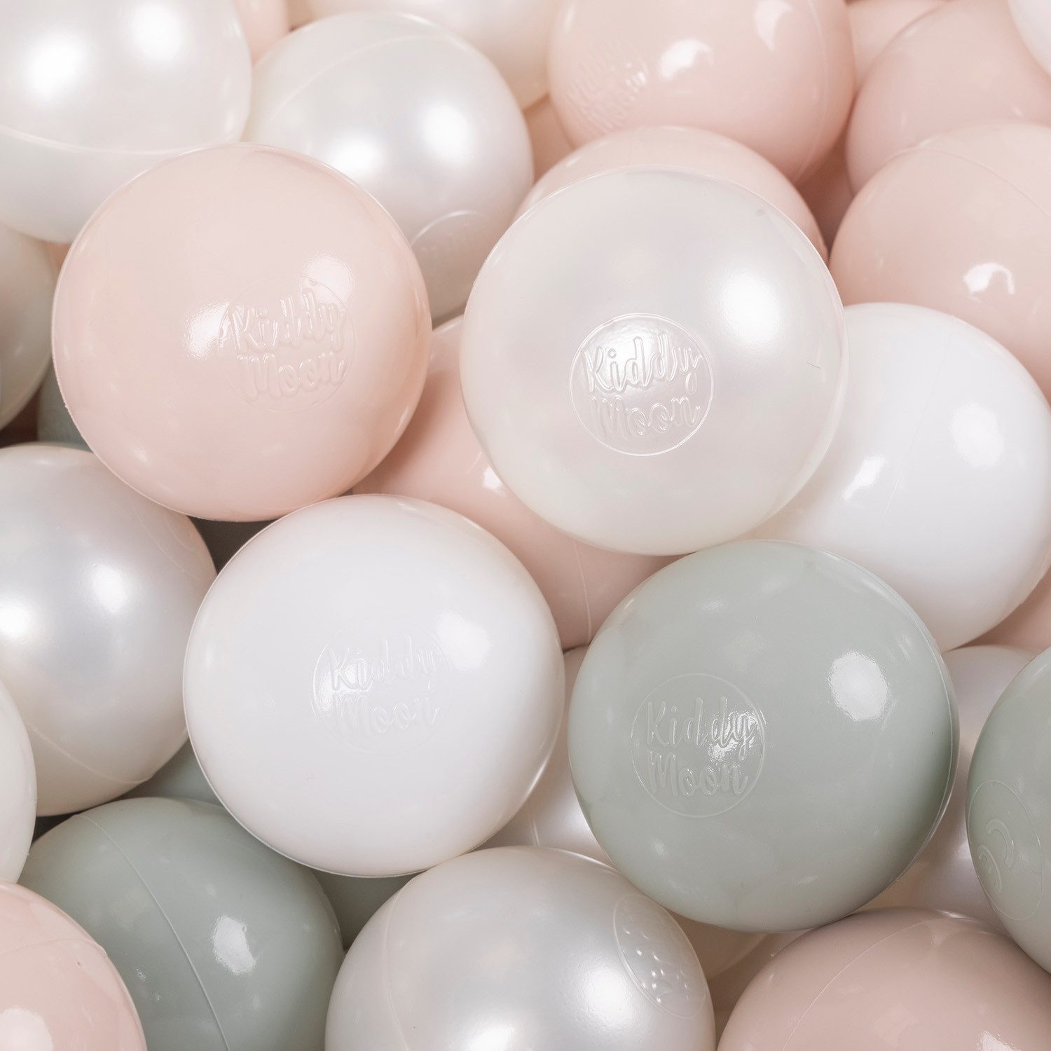 KiddyMoon Bällebad-Bälle ZK7 (Baby Plastikbälle Spielbälle, 50-St), Made in Europe