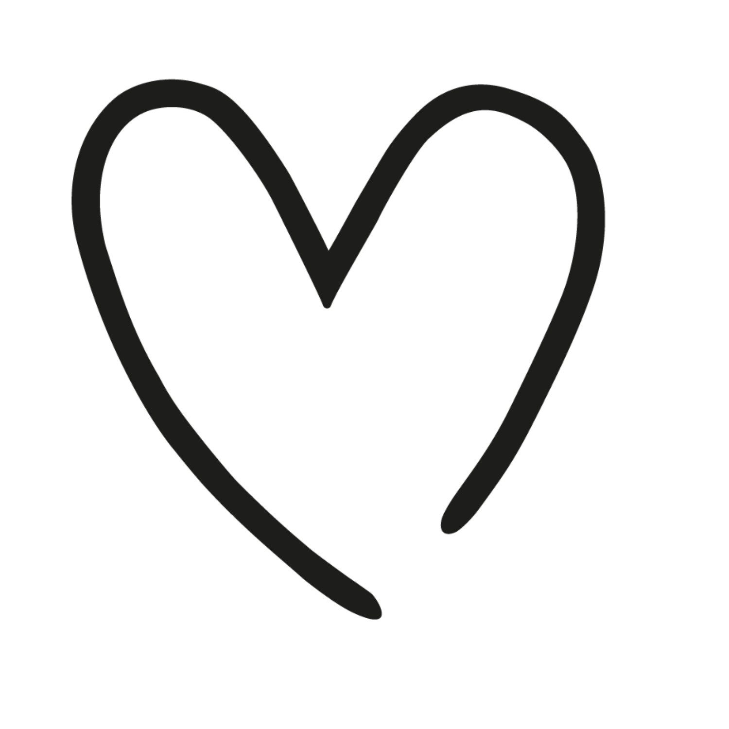 Inkster Schmuck-Tattoo Schmales & Offenes Herz Tattoo, EU-Kosmetikzertifizierte Farbe, wasserfestes temporäres Tattoo, 2 Wochen Halt