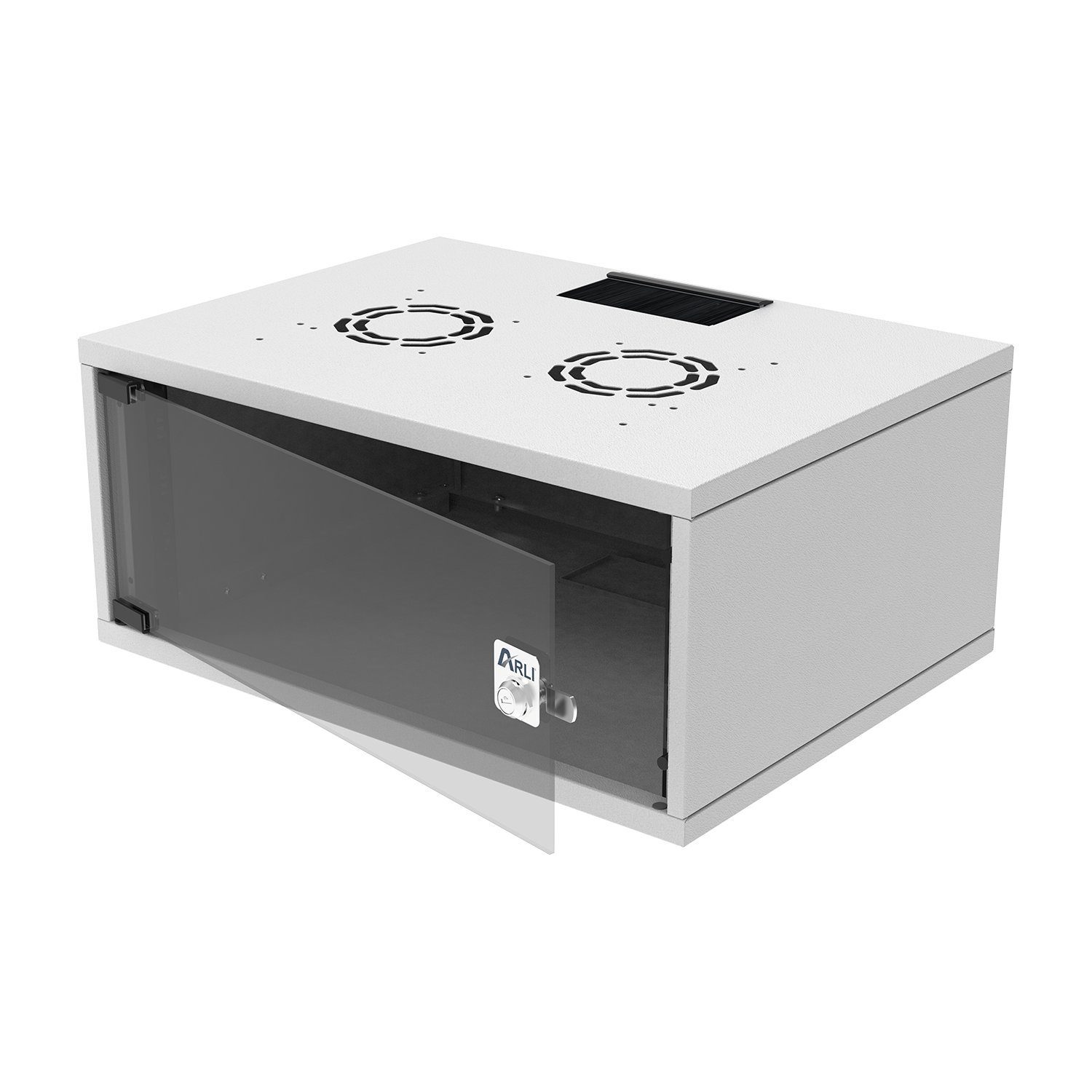 ARLI Netzwerkschrank 19" Serverschrank SOHO Wandgehäuse 19 Zoll Netzwerk-Switch (4U / 4HE - 19)