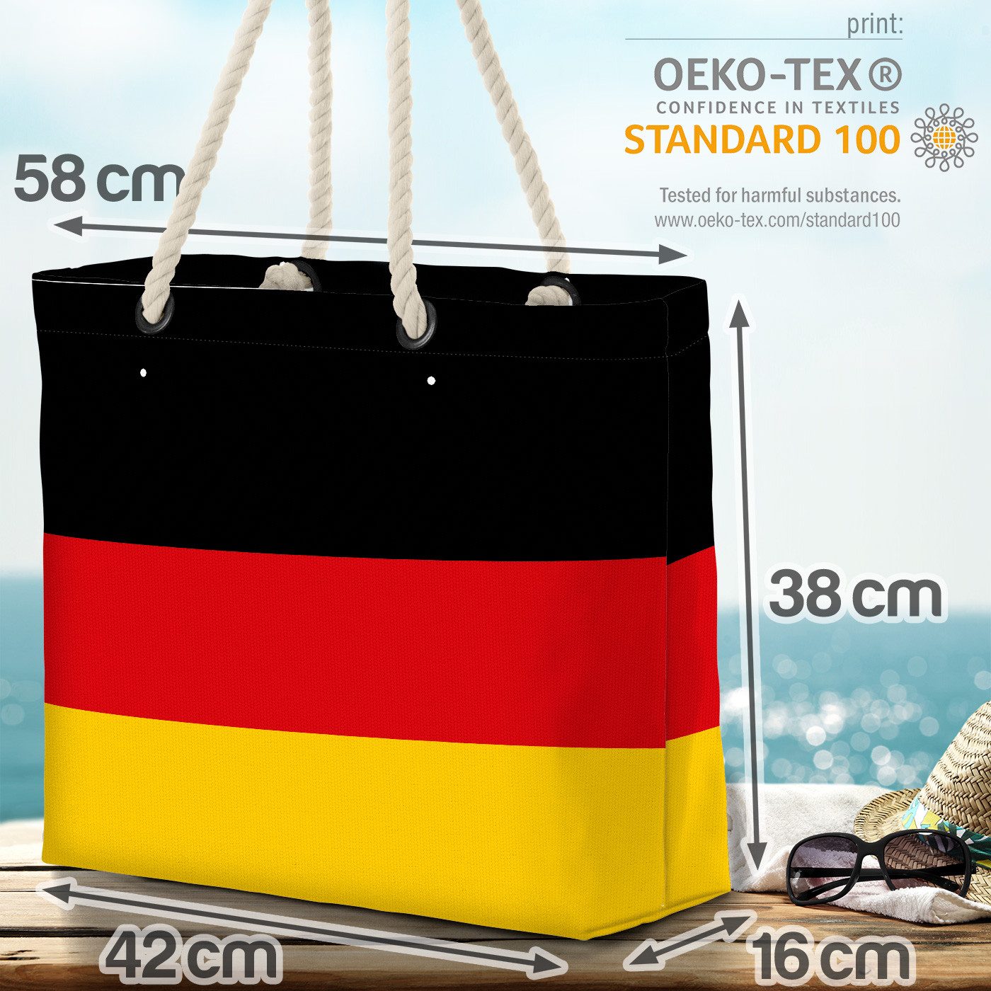 VOID Strandtasche (1-tlg), Deutschland Flagge EM WM Länderflagge
