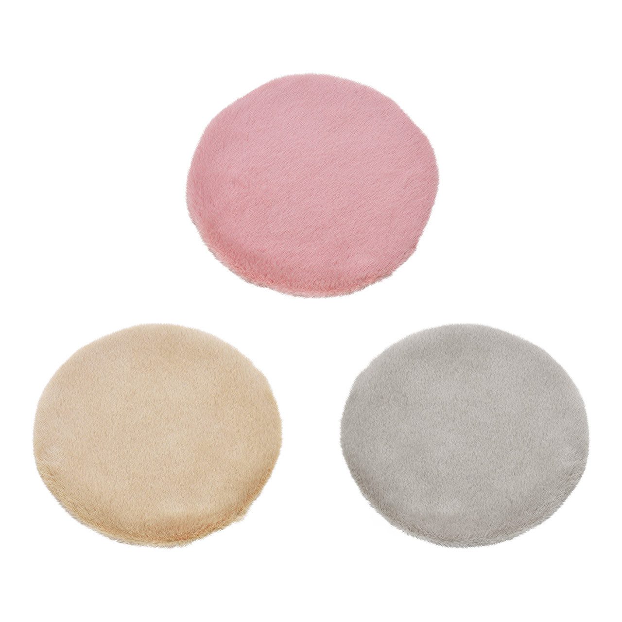 Wurm Sitzauflage Wurm, Sitzauflage Kunstfell aus Polyester Braun, Beige, Rosa 3-fach, Ø, (1 St)