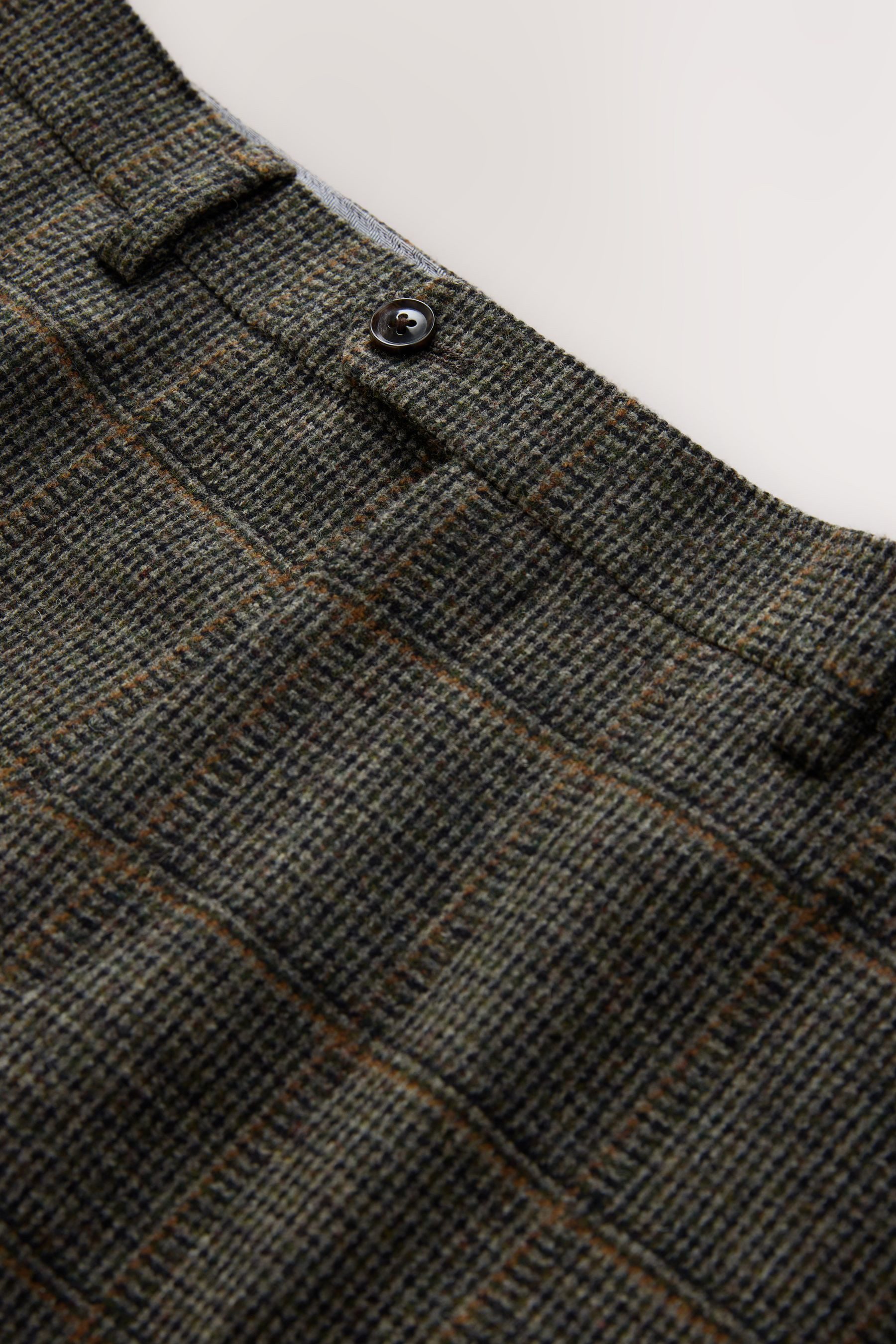 Next Anzughose Signature Karierte Anzughose, Tweed-Wolle (1-tlg)