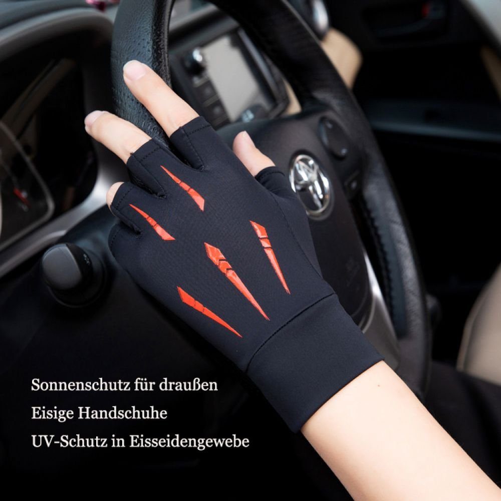 Fingerlose UV Handschuhe Sonnenschutz GelldG Damen Handschuhe, Nägel, Paar Handschuhe UV 1