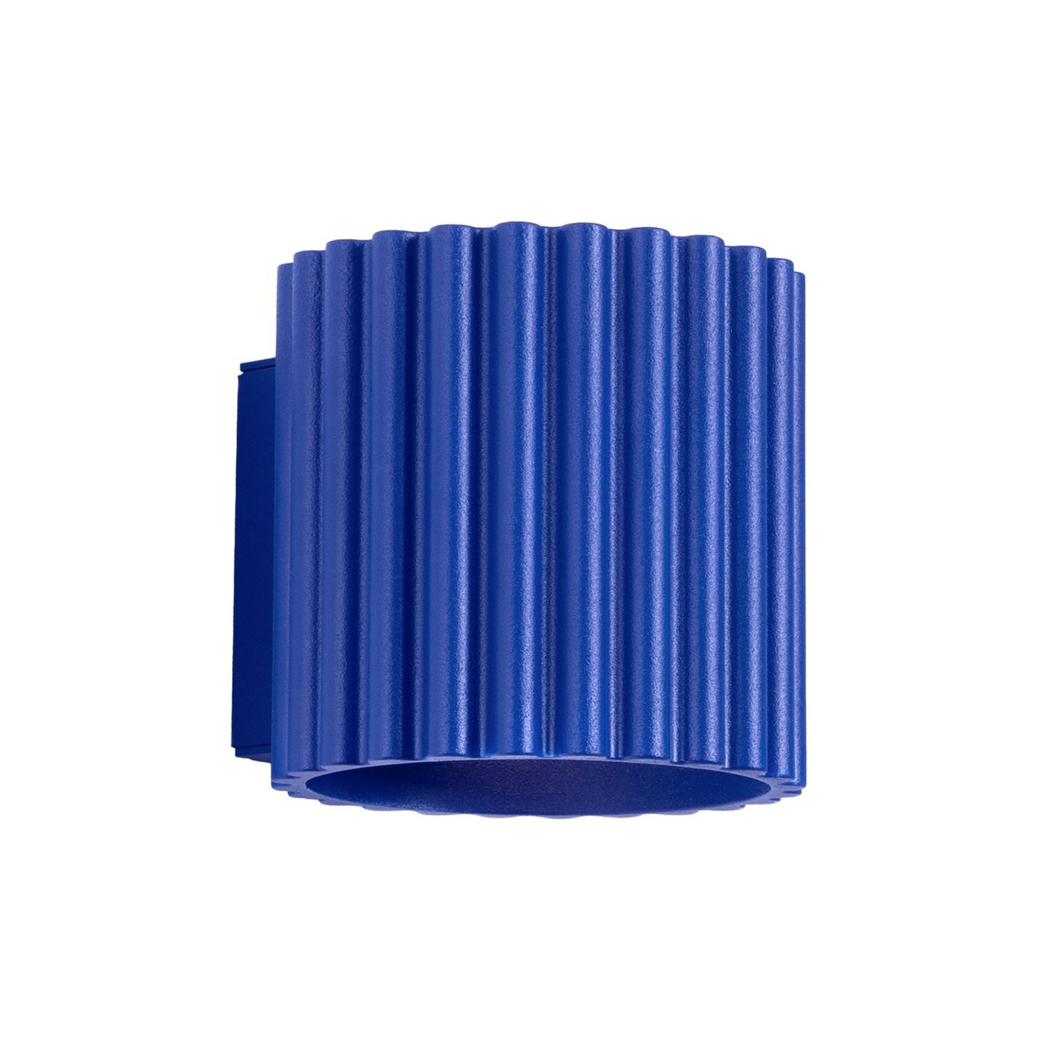 Licht-Erlebnisse Wandleuchte CAVON, ohne Leuchtmittel, Marineblau Aluminium G9 Up Down indirekt T:12 cm Modern Innen Flur