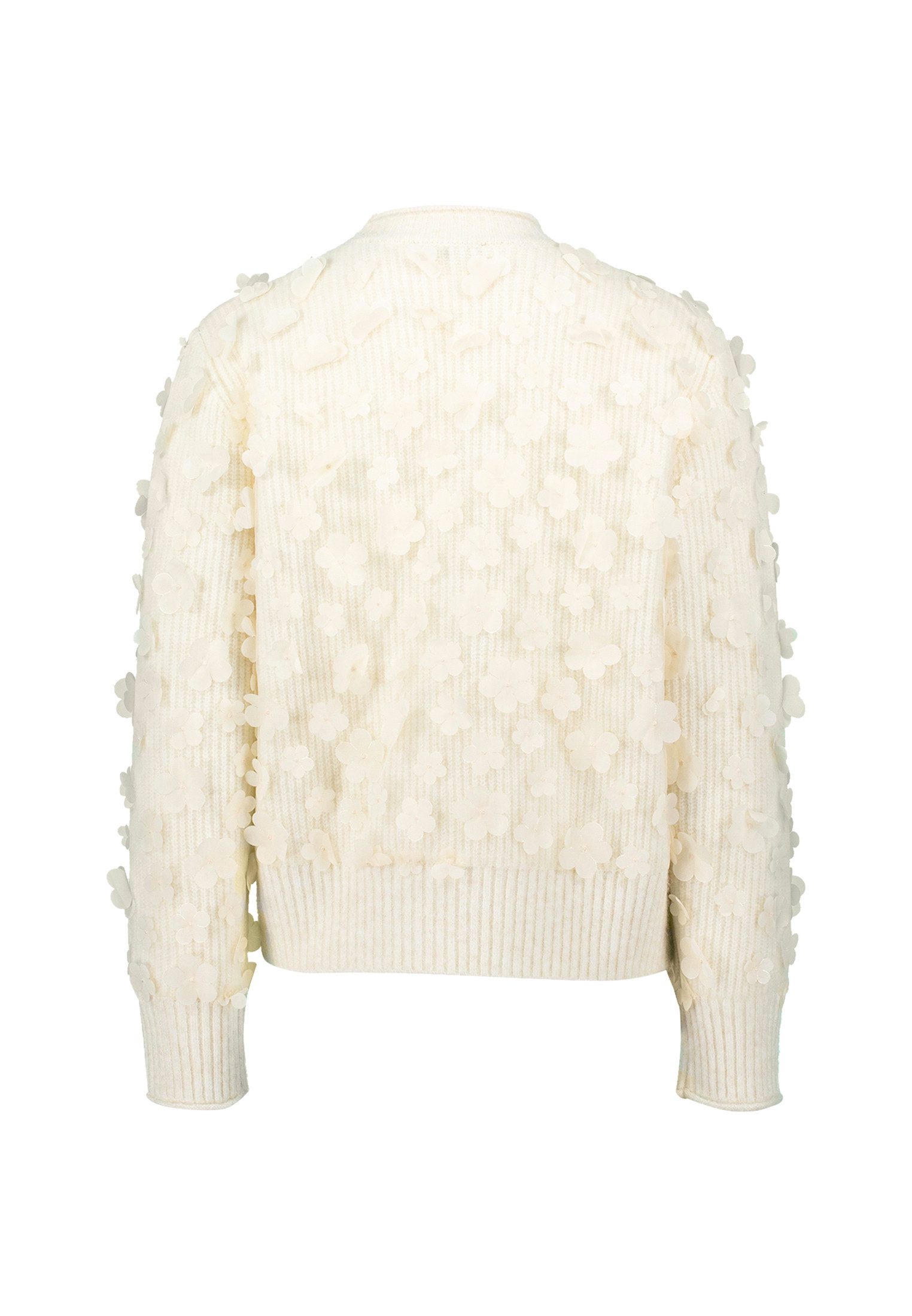 Zero Strickpullover Damen mit 3 D Blüten (1-tlg) weiteres Detail