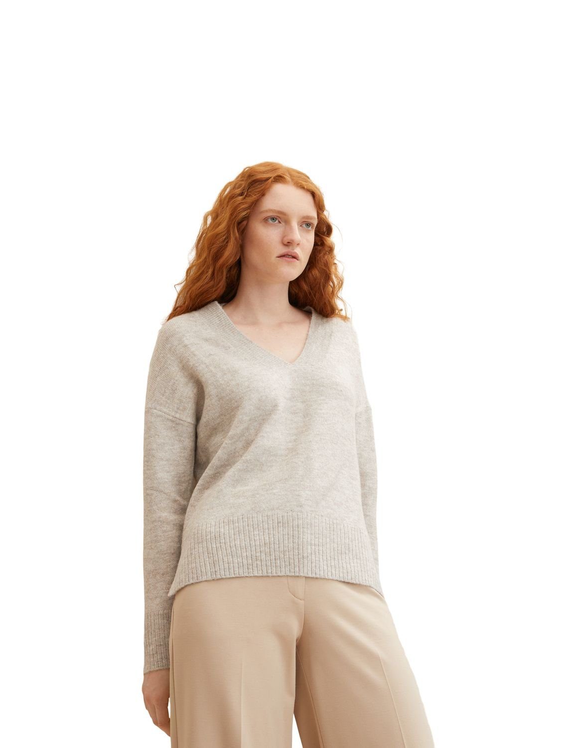 TOM TAILOR Denim Strickpullover COSY V-NECK günstig online kaufen