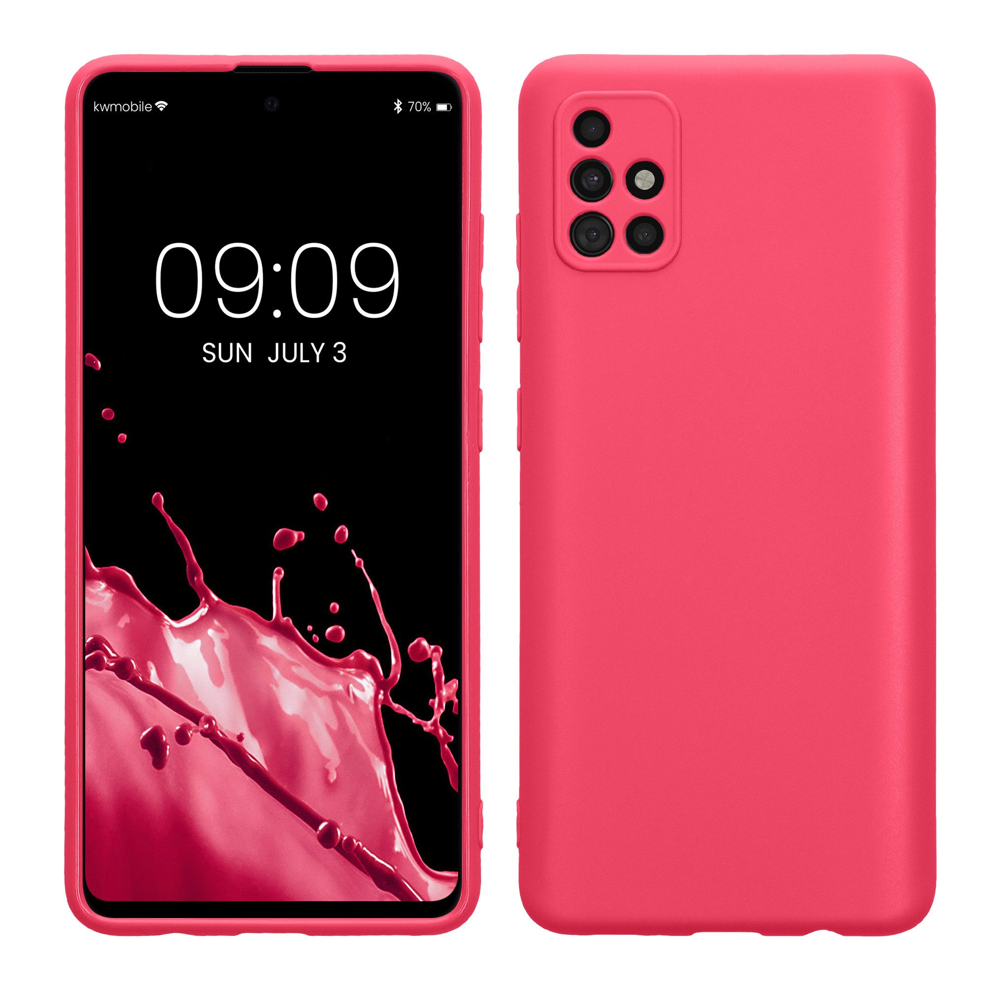 kwmobile Smartphone-Hülle Handyhülle für Samsung Galaxy A51 Hülle, Weiches Handy Silikon Case - Schutzhülle Cover