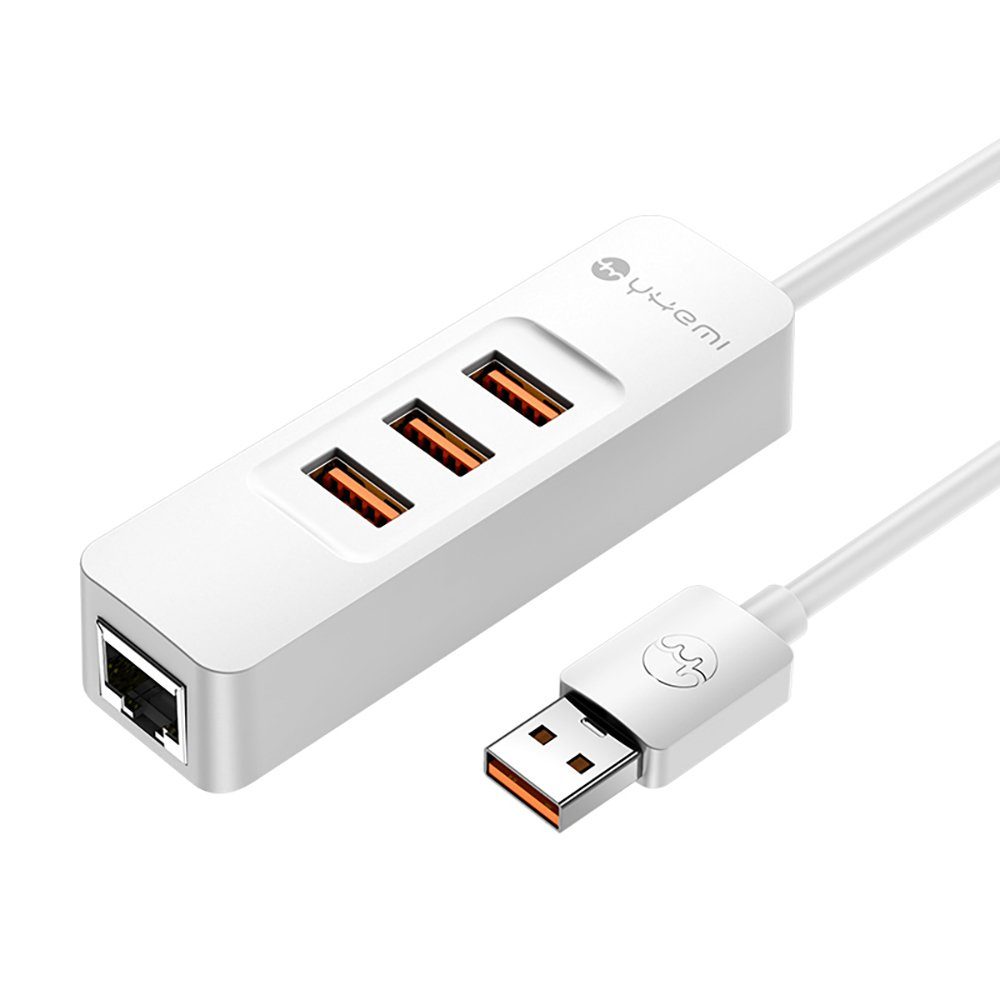 4 in 1 HUB 3xUSB3.0/RJ45 1000M Netzwerk Adapter für Huawei Laptop USB-Adapter